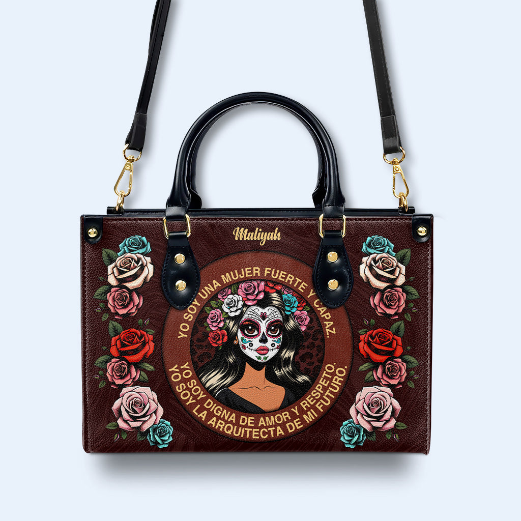 Mujer Fuerte - Personalisierte Lederhandtasche - MX24