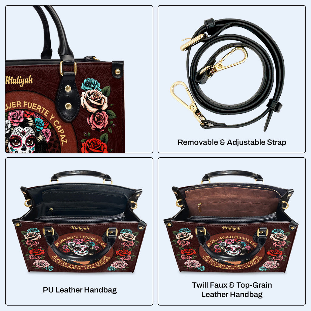 Mujer Fuerte - Personalisierte Lederhandtasche - MX24