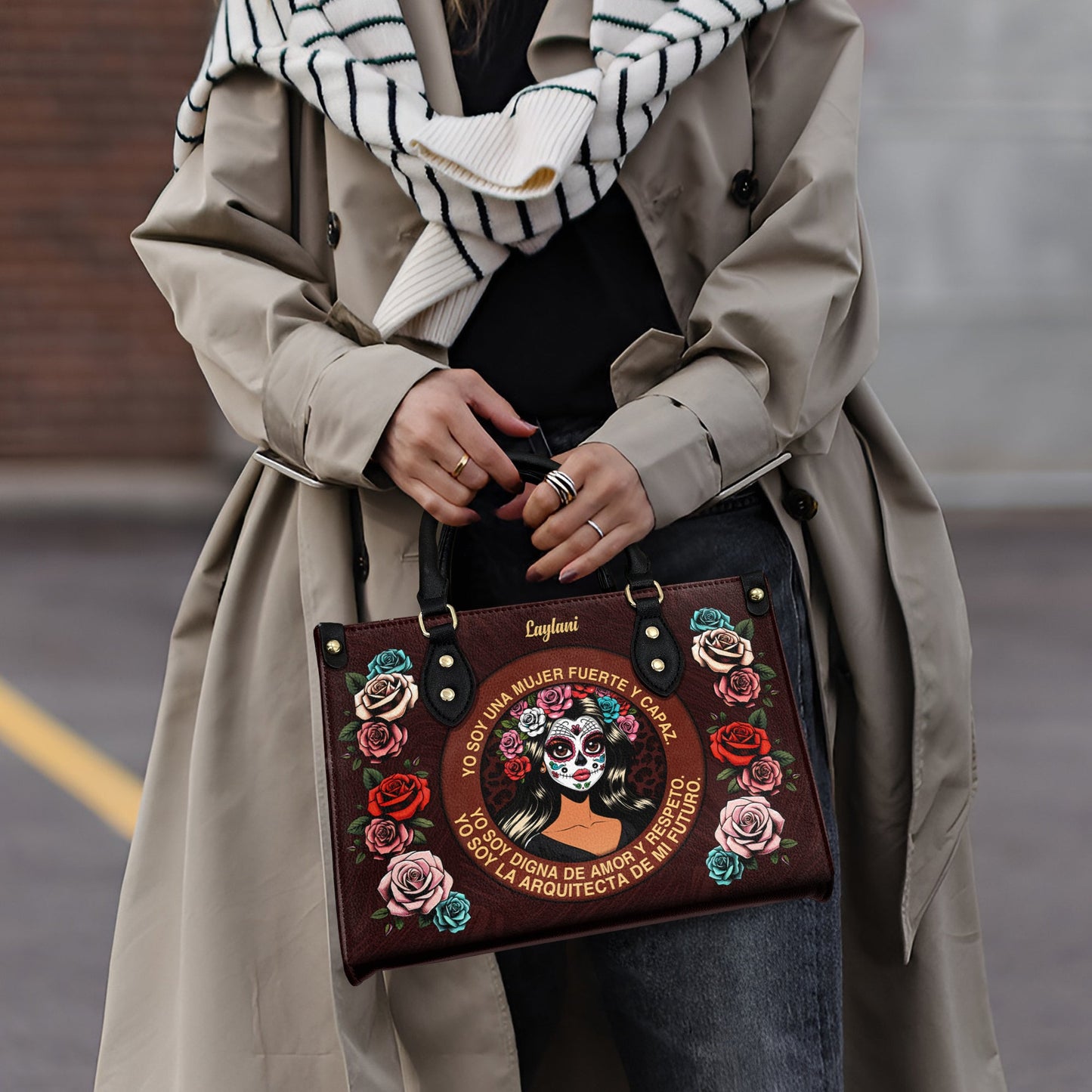 Mujer Fuerte - Personalisierte Lederhandtasche - MX24
