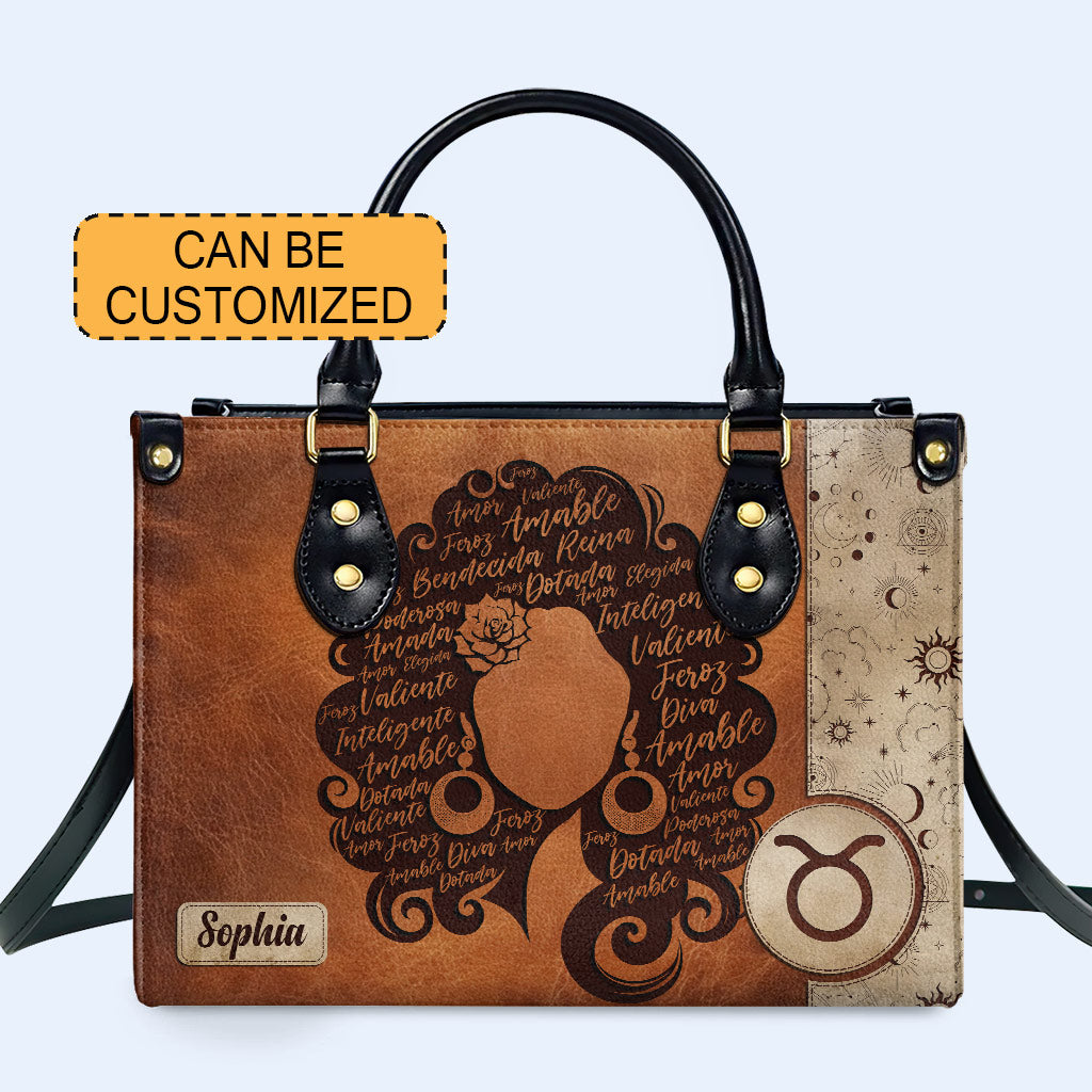 Reina Bendecida - Personalisierte Lederhandtasche - MX26