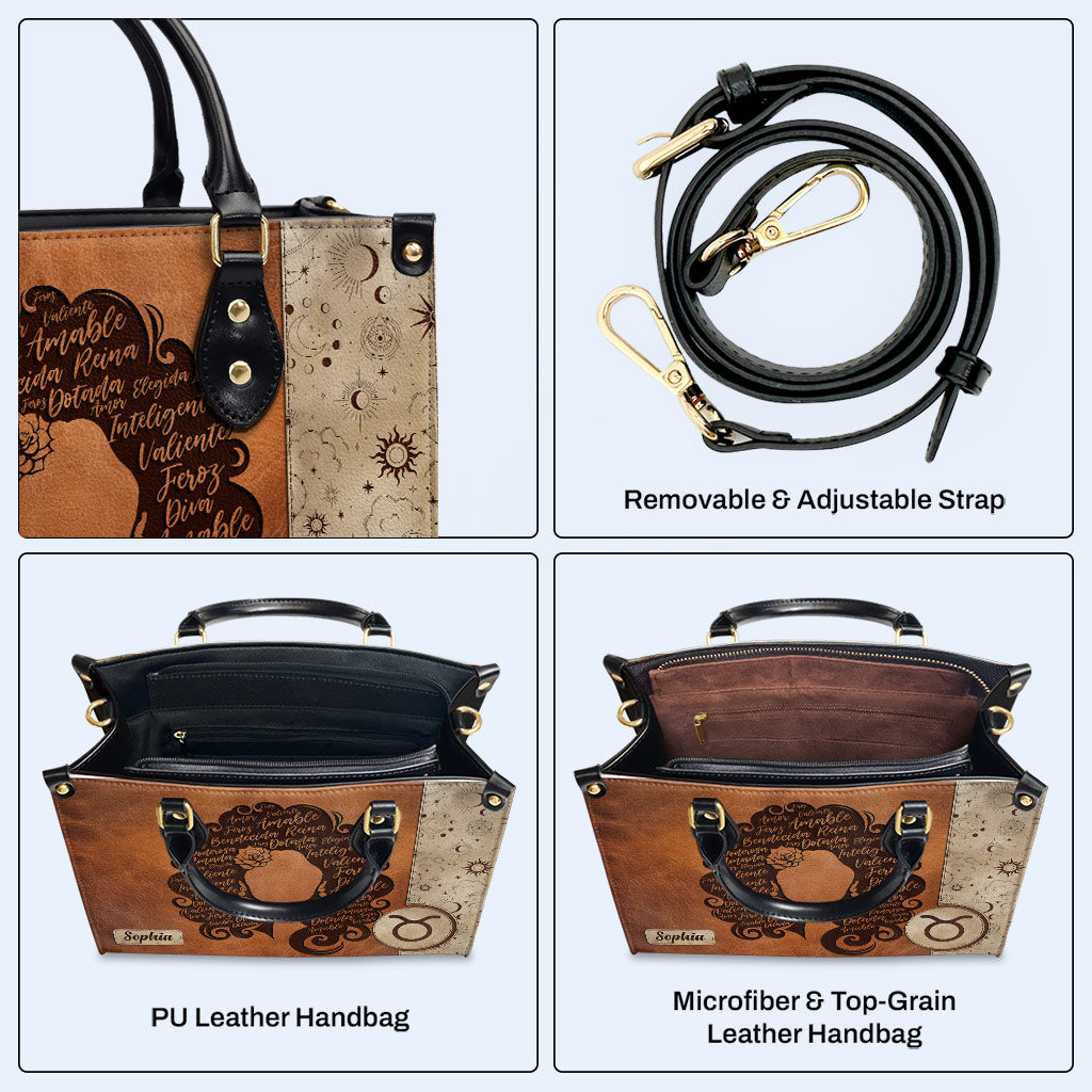 Reina Bendecida - Personalisierte Lederhandtasche - MX26
