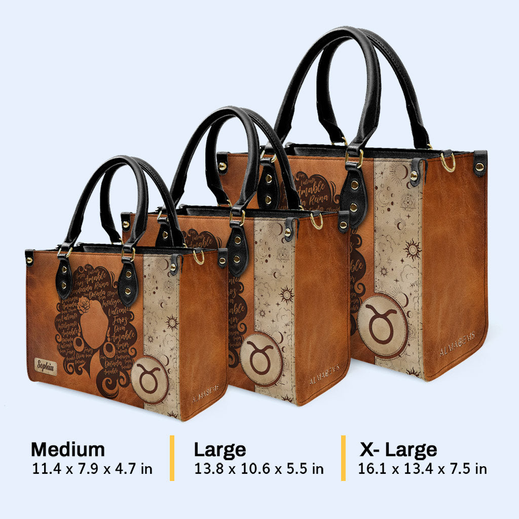 Reina Bendecida - Personalisierte Lederhandtasche - MX26