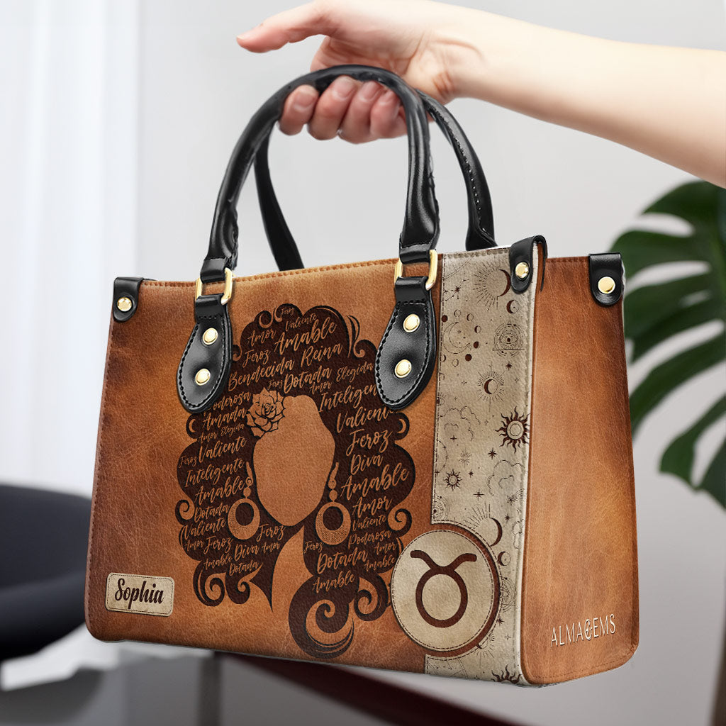 Reina Bendecida - Personalisierte Lederhandtasche - MX26