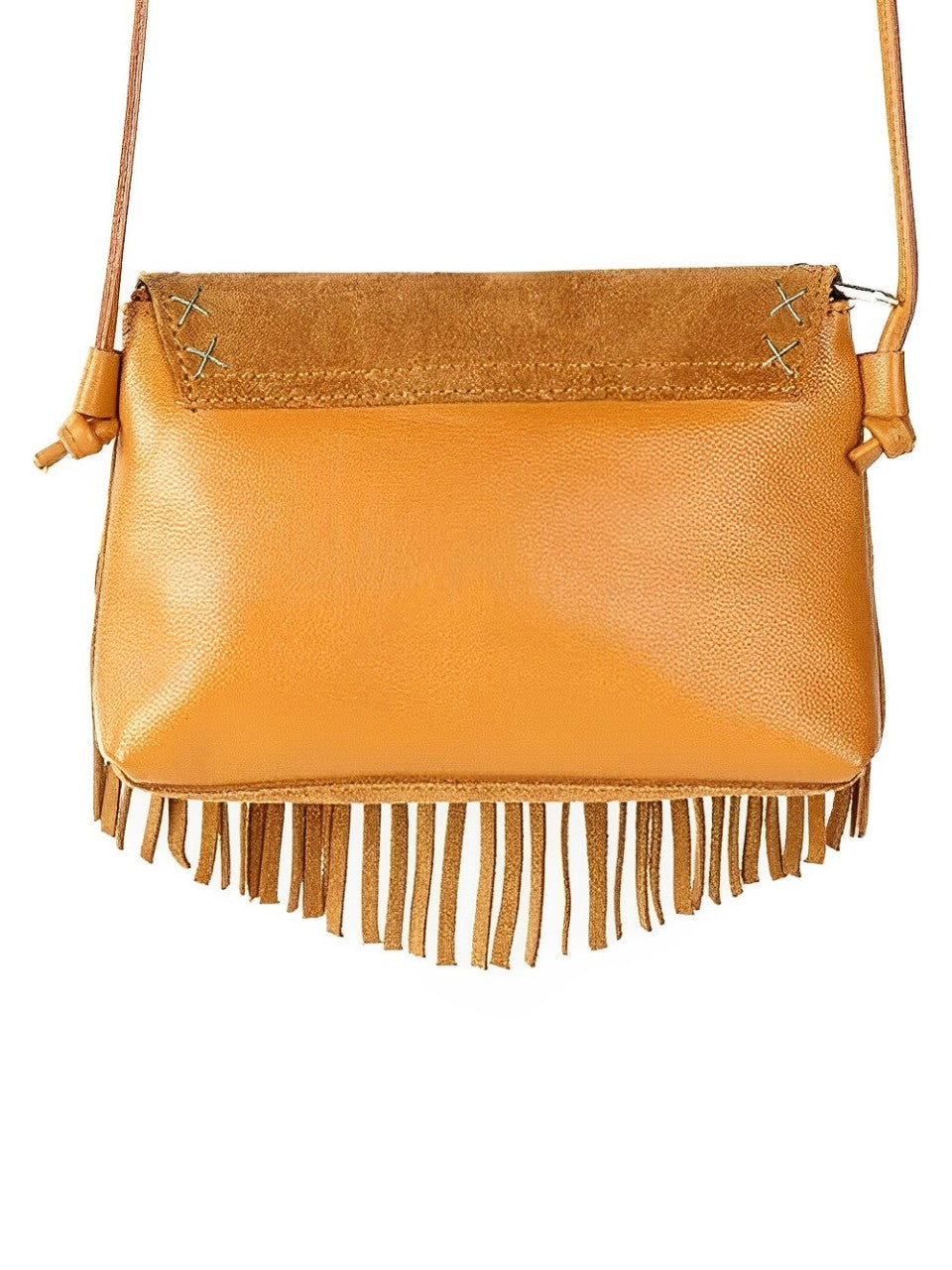 Türkise Concho-Ledertasche mit Magnetverschluss und Überschlag