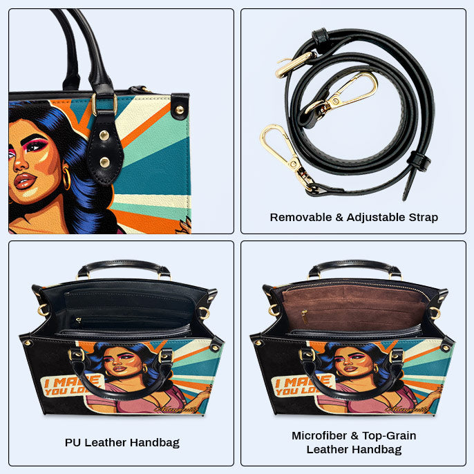 I Made You Look - Personalisierte Lederhandtasche - PG05