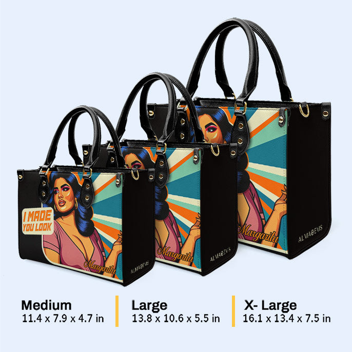 I Made You Look - Personalisierte Lederhandtasche - PG05