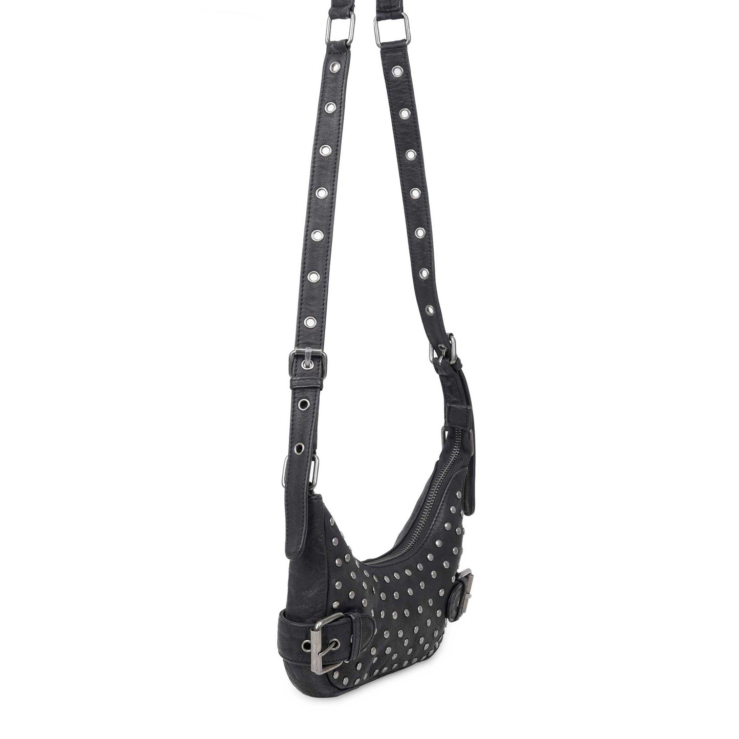 Palma Rivet Washed Black mit Antiksilber