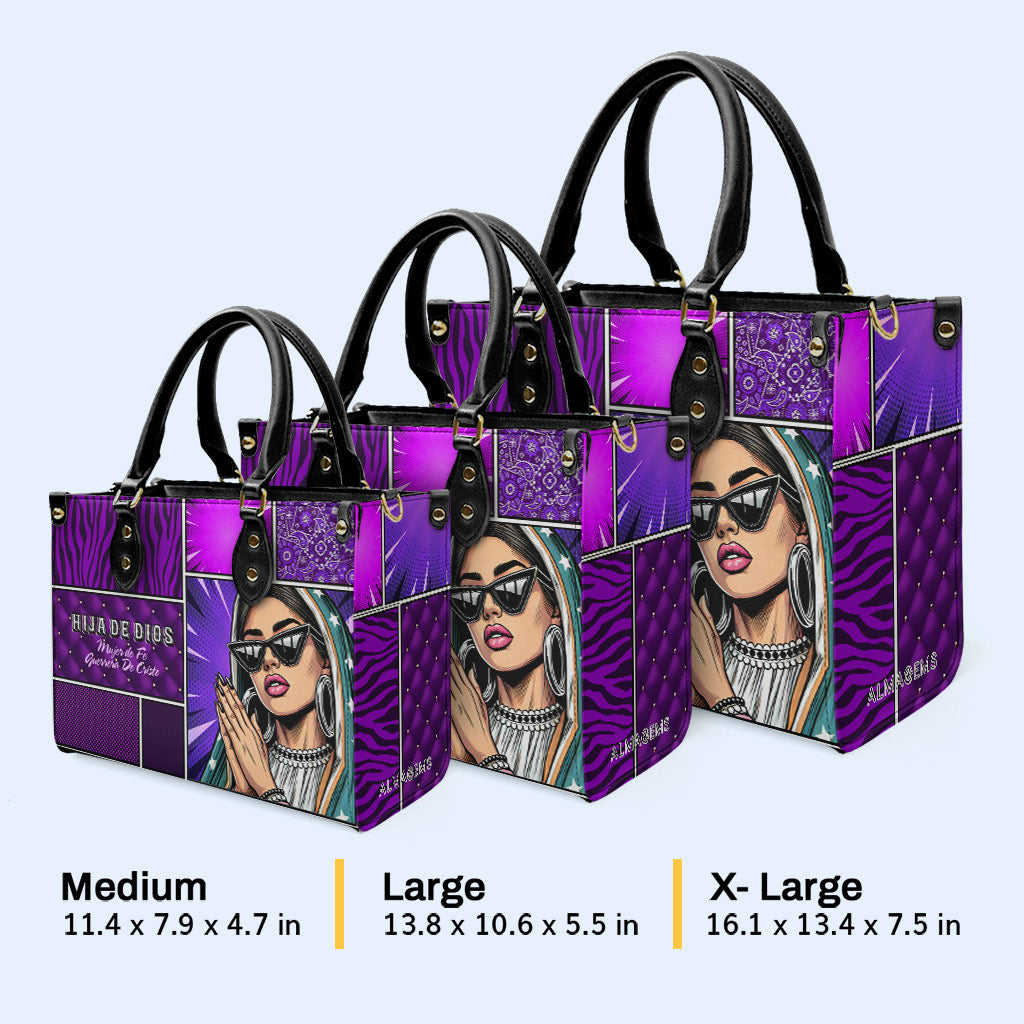 Hija De Dios - Personalized Custom Leather Handbag - QCUS014_HB
