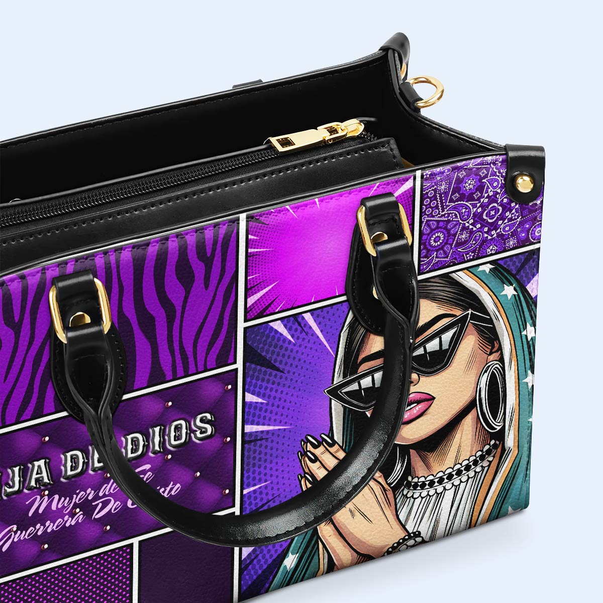 Hija De Dios - Personalized Custom Leather Handbag - QCUS014_HB