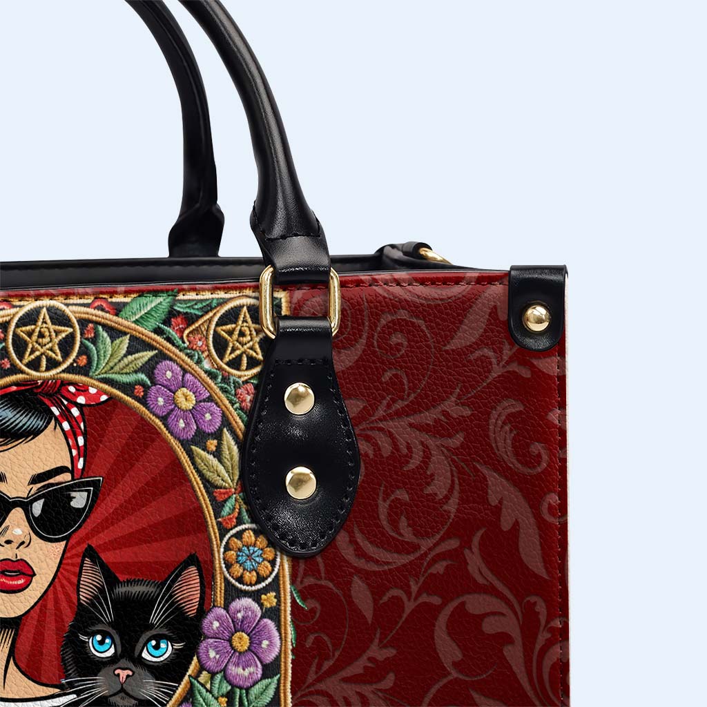 GATOS BEFORE VATOS - Personalisierte Lederhandtasche - QCUS036_HB