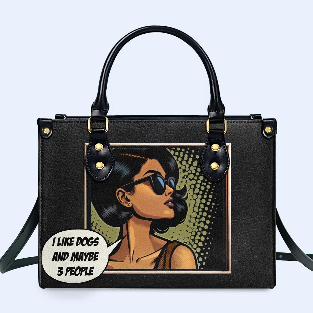 Personalisieren Sie Ihre charakteristische Lederhandtasche mit individueller Kunst und Text - QCUSTOM01