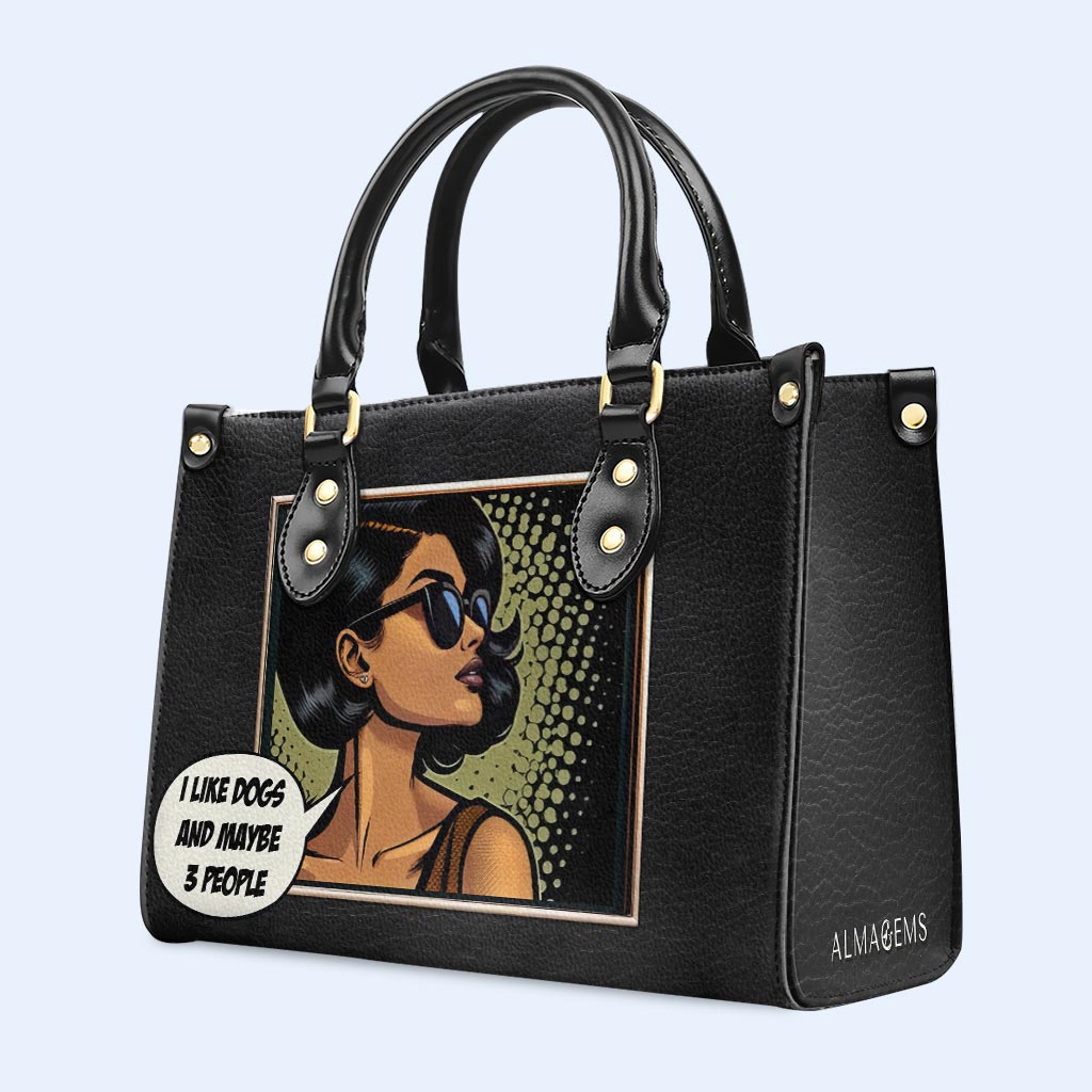 Personalisieren Sie Ihre charakteristische Lederhandtasche mit individueller Kunst und Text - QCUSTOM01