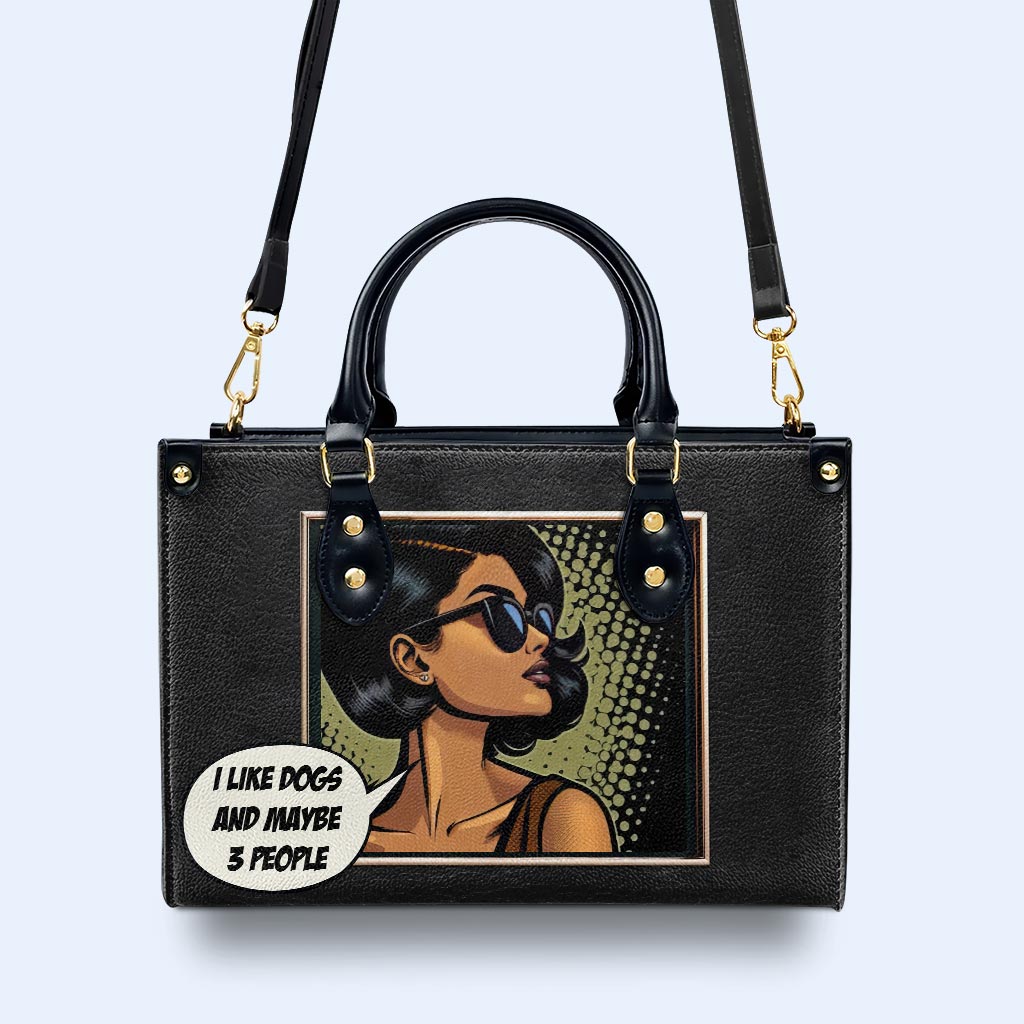 Personalisieren Sie Ihre charakteristische Lederhandtasche mit individueller Kunst und Text - QCUSTOM01
