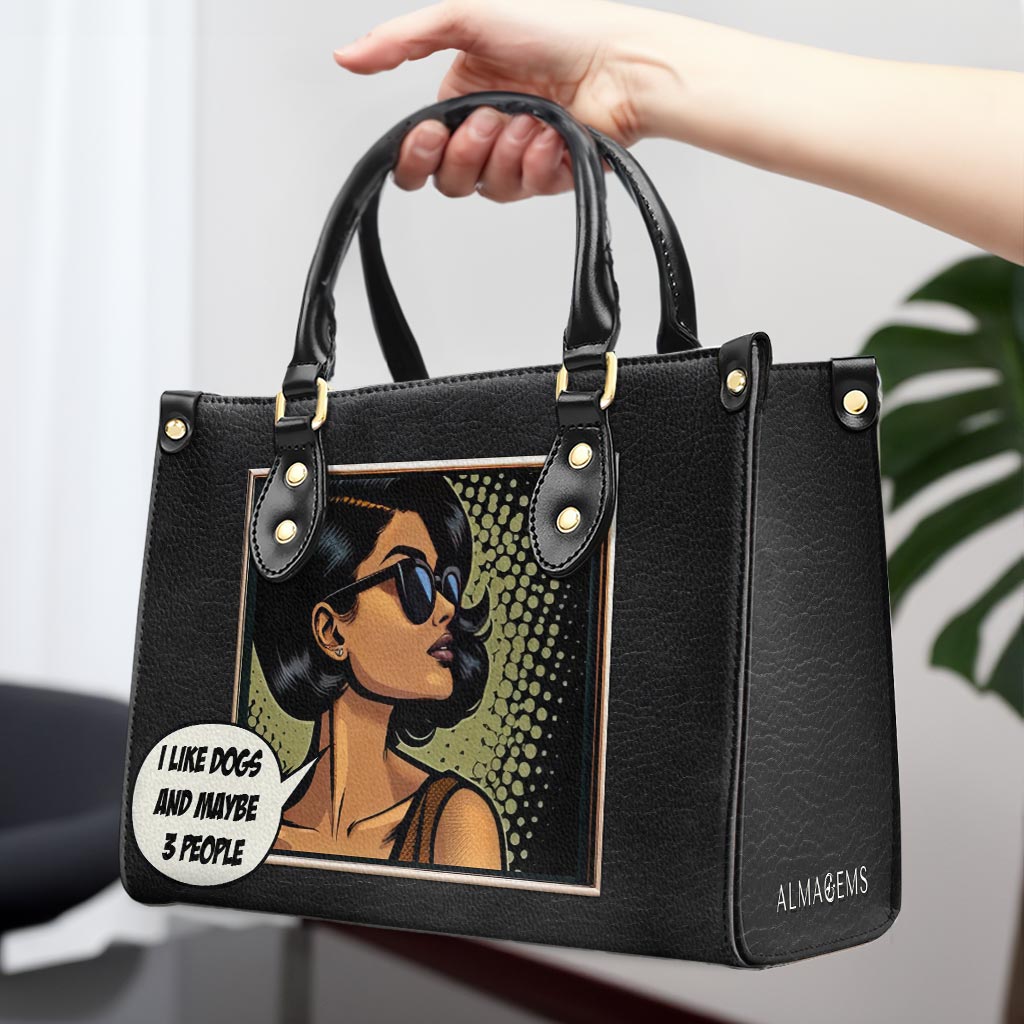 Personalisieren Sie Ihre charakteristische Lederhandtasche mit individueller Kunst und Text - QCUSTOM01