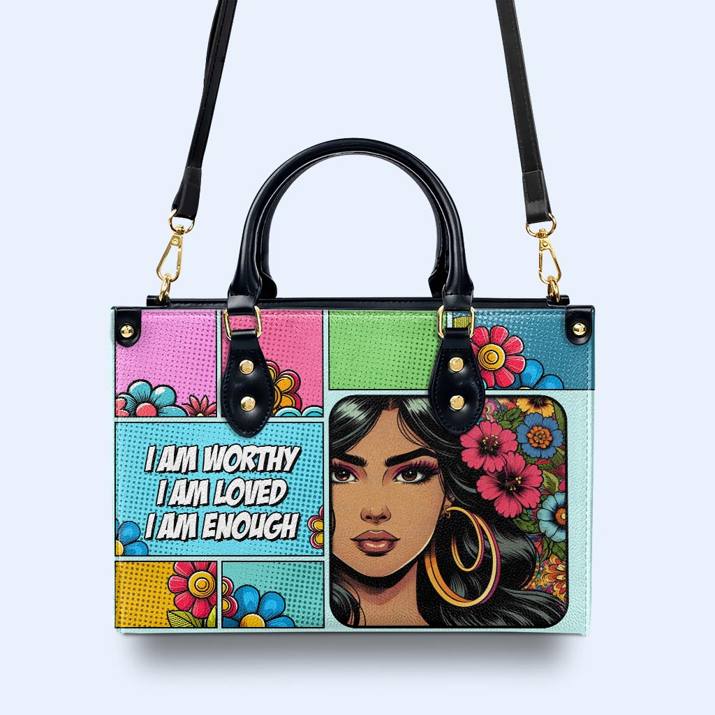 Personalisieren Sie Ihre charakteristische Lederhandtasche mit individueller Kunst und Text - QCUSTOM08