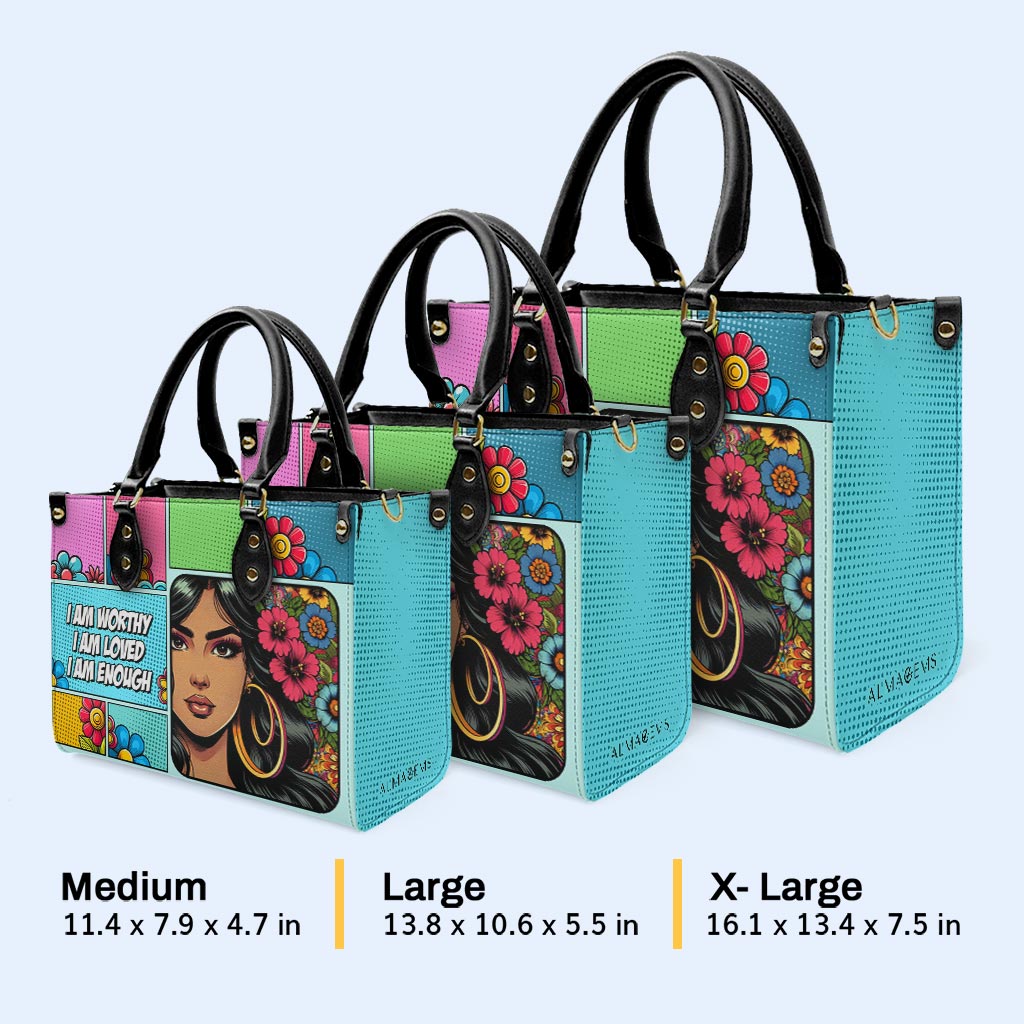 Personalisieren Sie Ihre charakteristische Lederhandtasche mit individueller Kunst und Text - QCUSTOM08