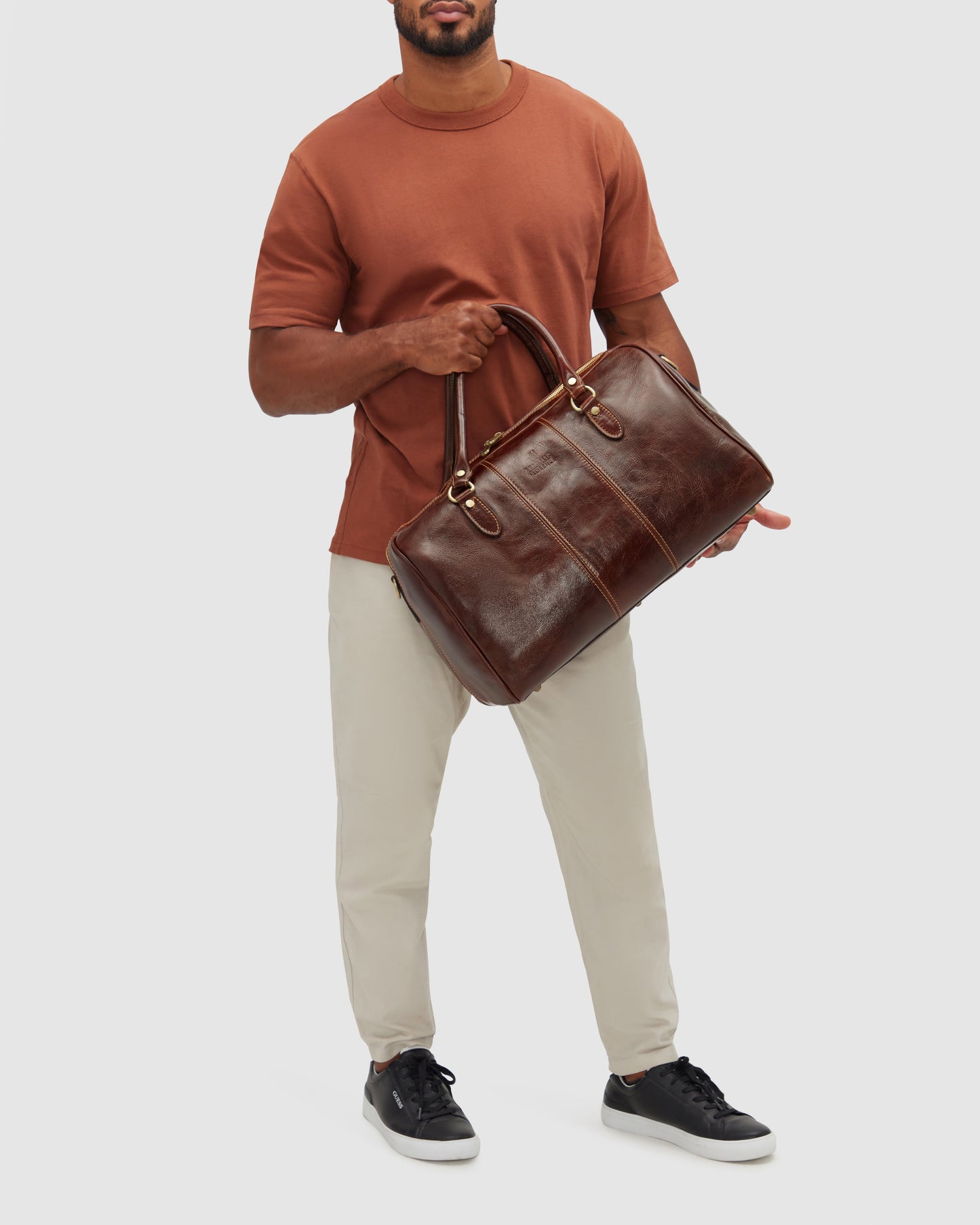 Albertis Piccolo Brown – Leder-Reisetasche