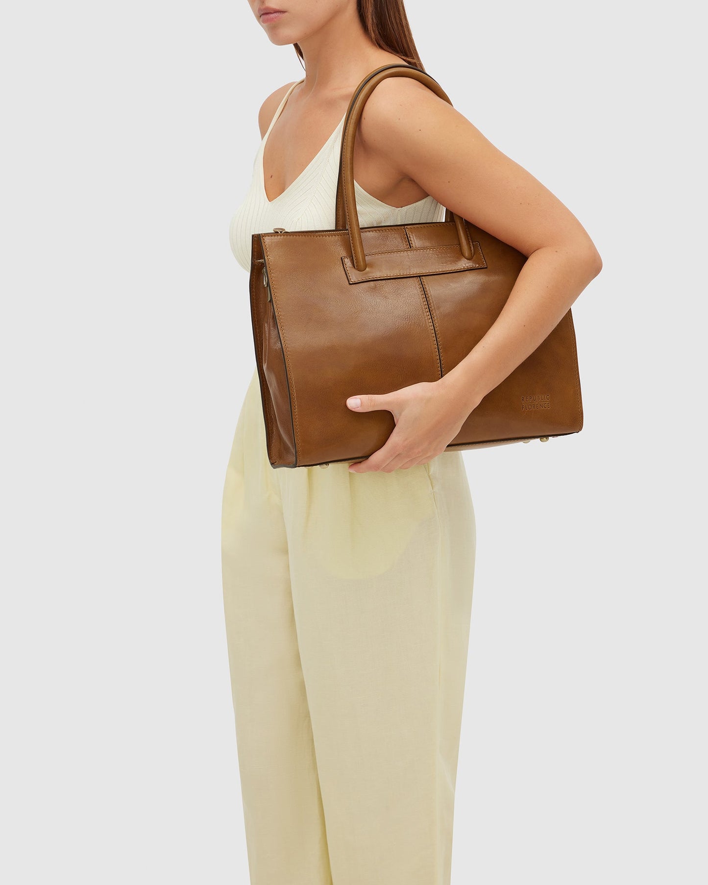 Florence Tan - Leder Damen Tragetasche/Arbeitstasche