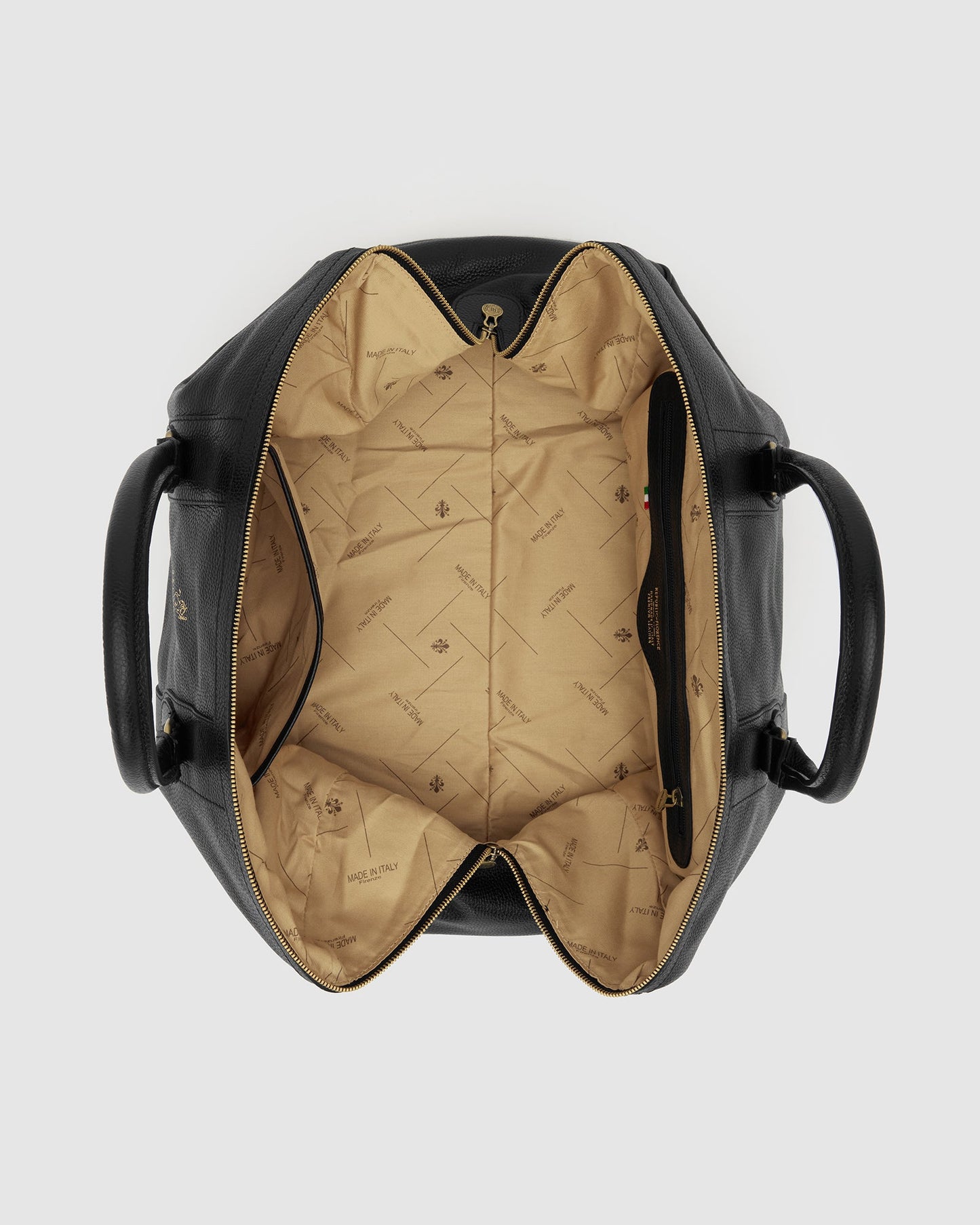 Beltrami Pebble Black - Weekender-Tasche aus Leder