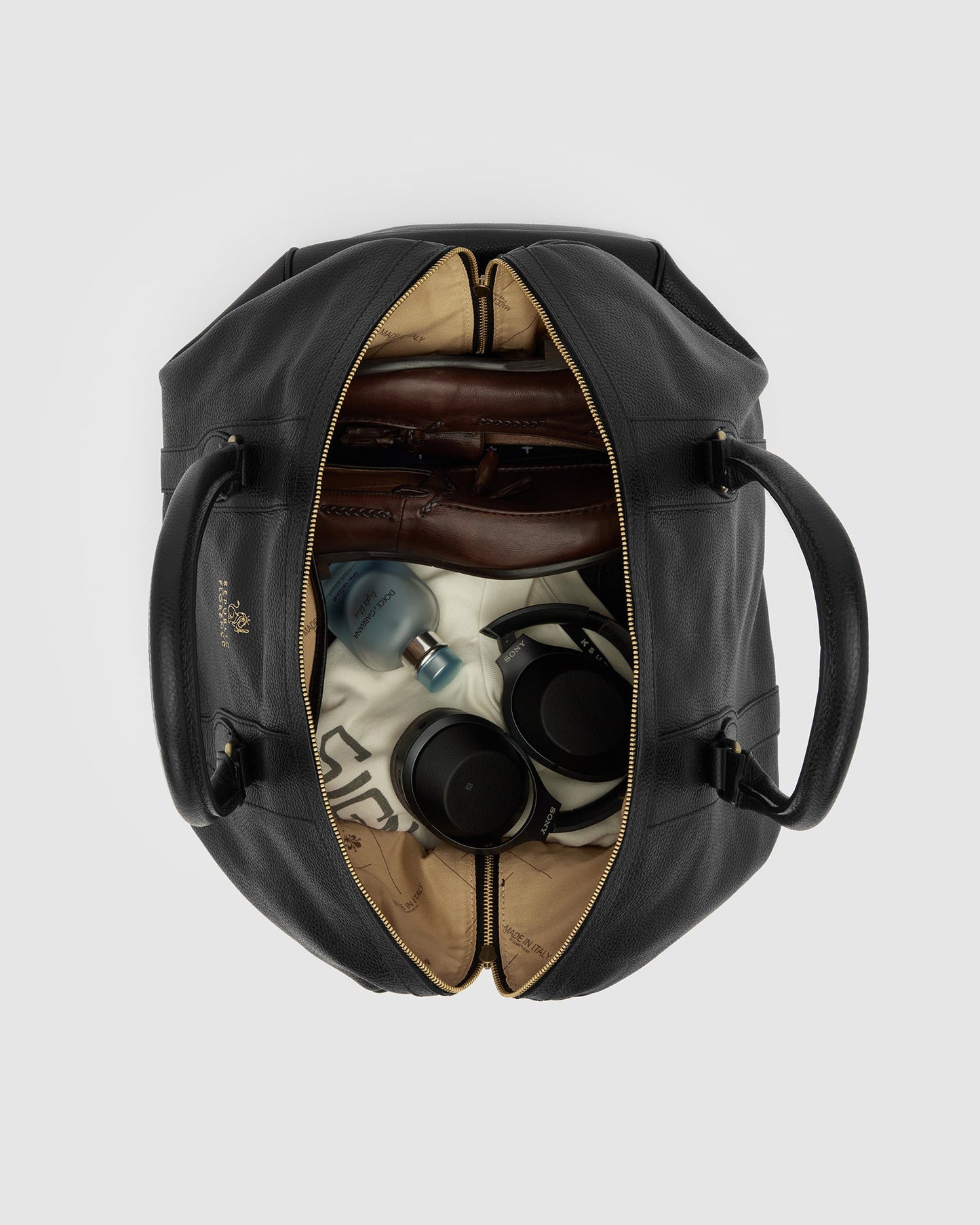 Beltrami Pebble Black - Weekender-Tasche aus Leder