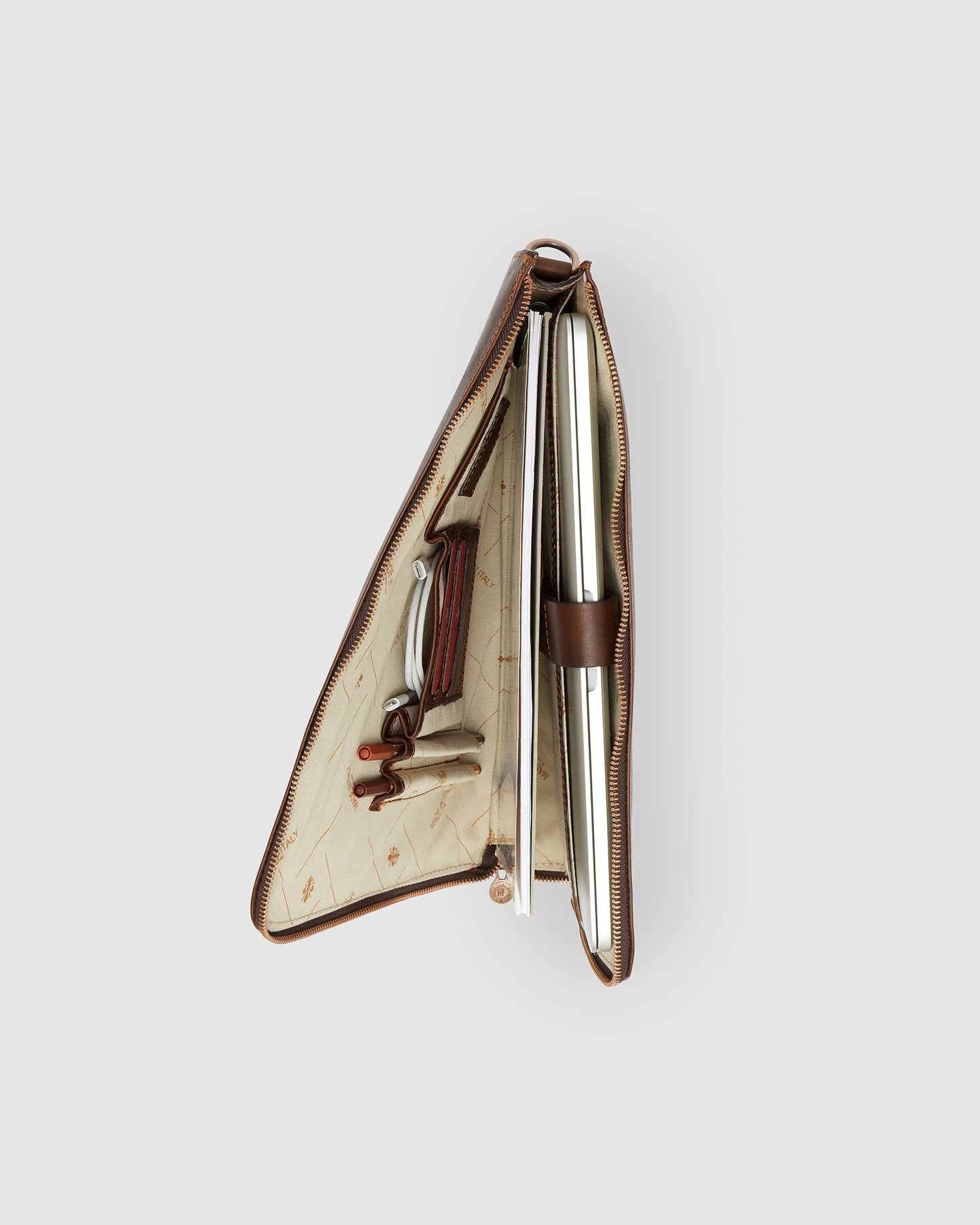 Charta Matt Chocolate - Leather Document Holder 13" laptop