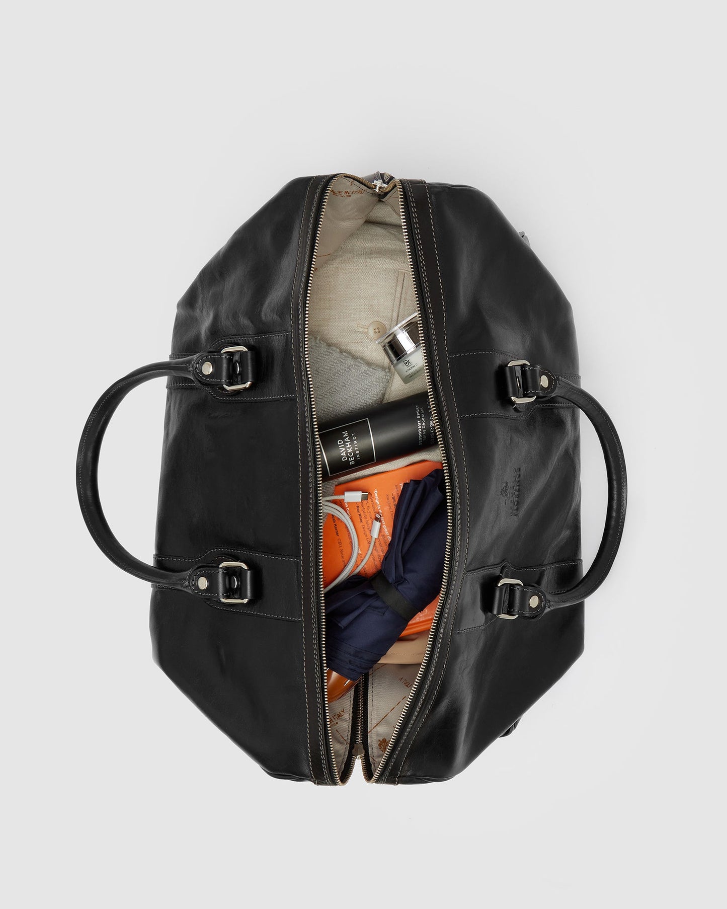 Beltrami Schwarz - Weekender aus Leder