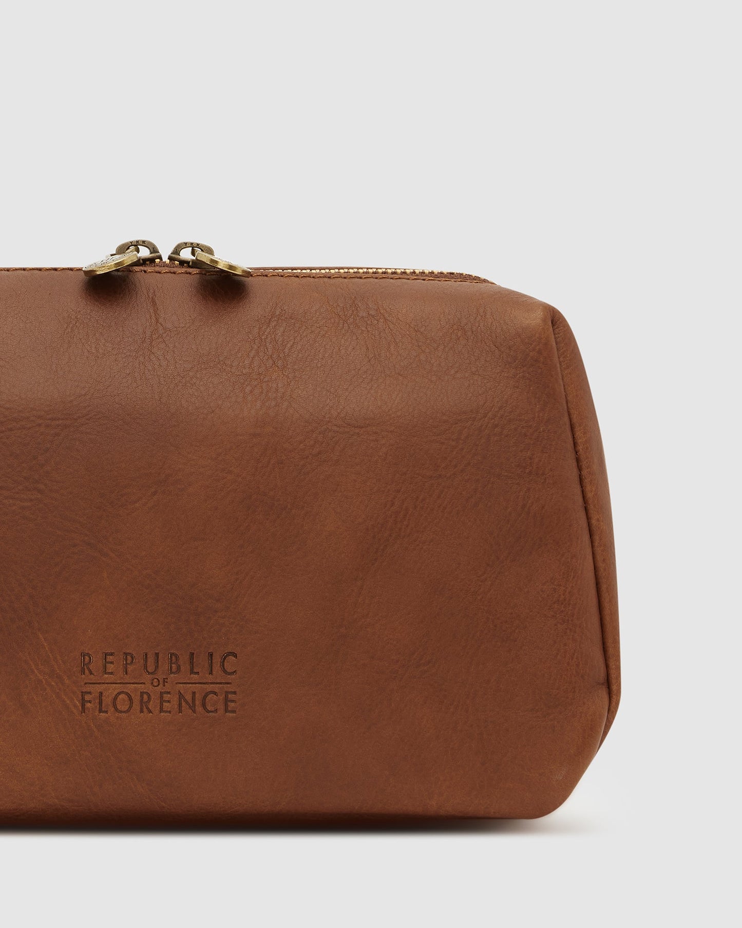 Otto Dopp Kit Mattbraun - Kulturbeutel aus Leder