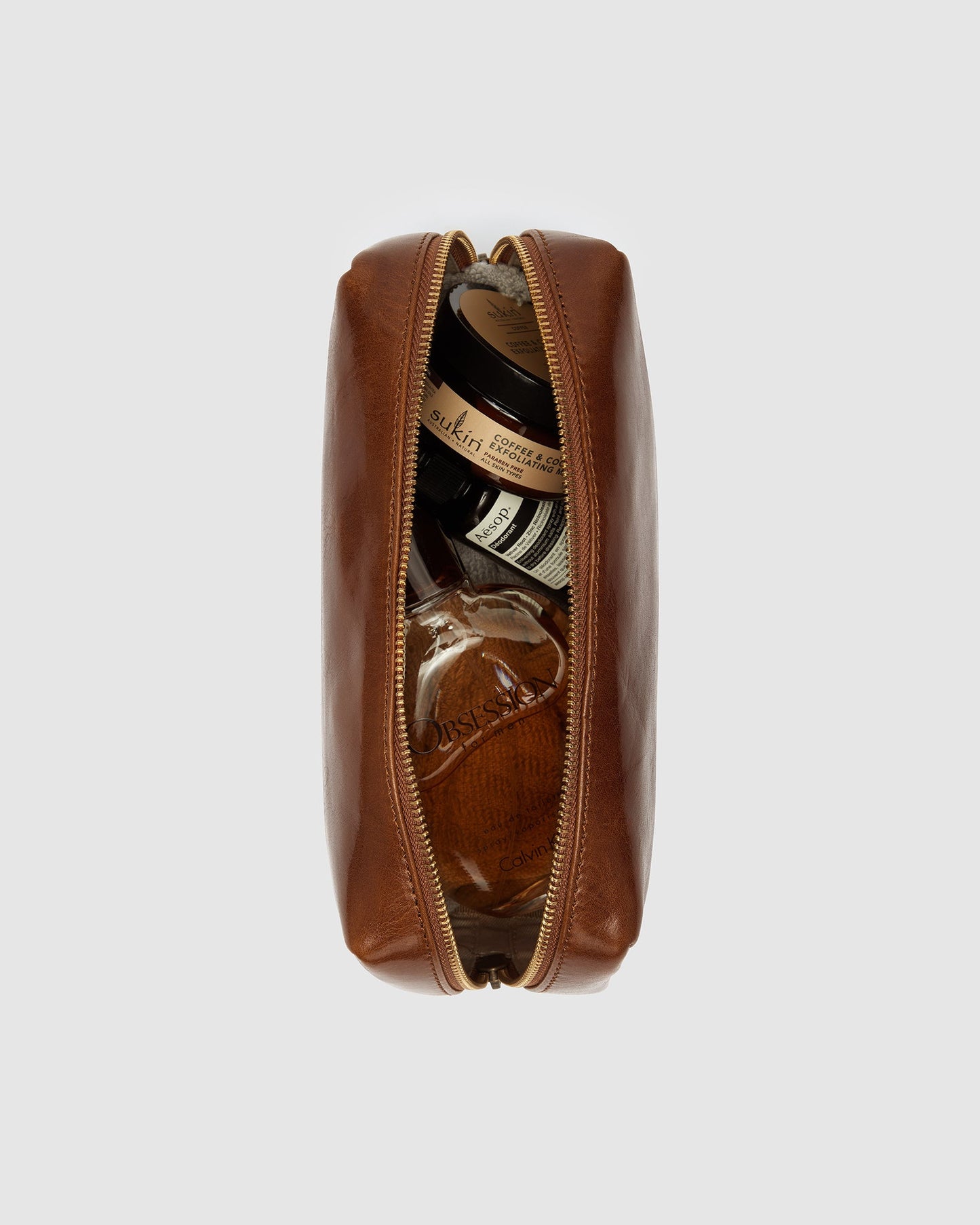 Otto Dopp Kit Tan – Kulturbeutel aus Leder
