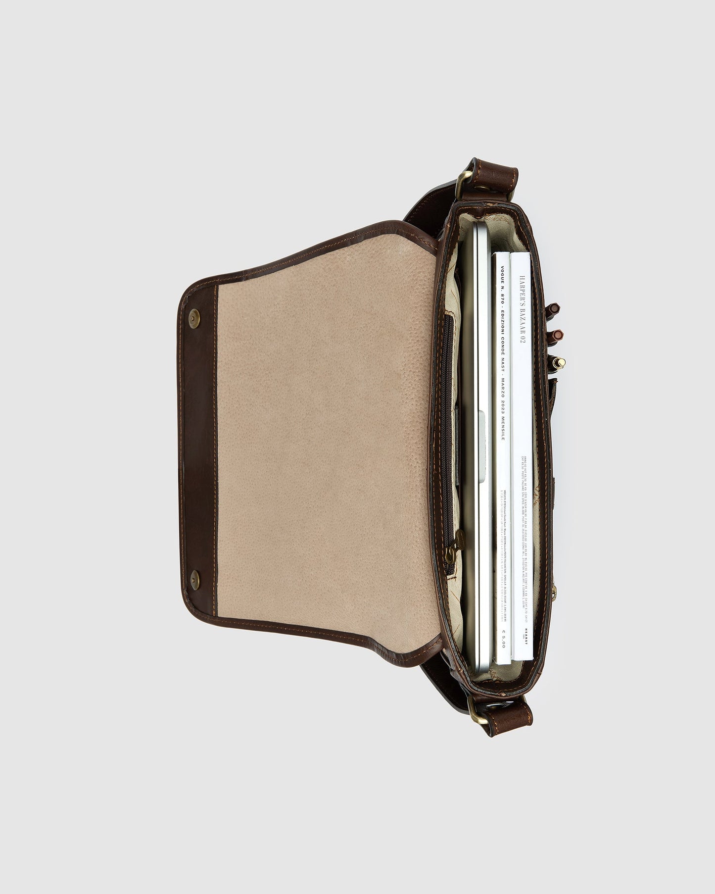 Aurelian Matt Chocolate - 13" Laptop-Messenger aus Leder