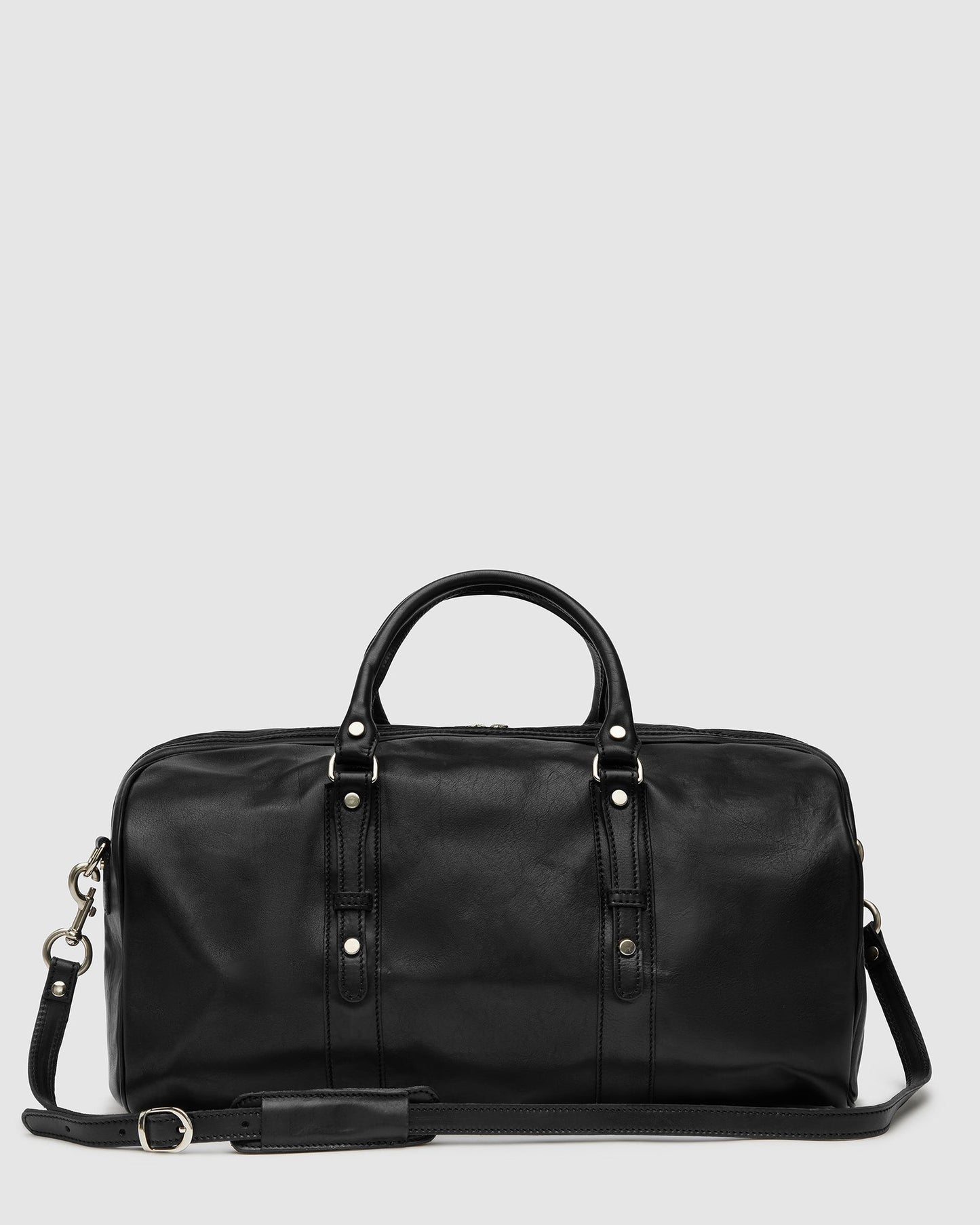 Polo Medium Mattschwarz - Reisetasche aus Leder