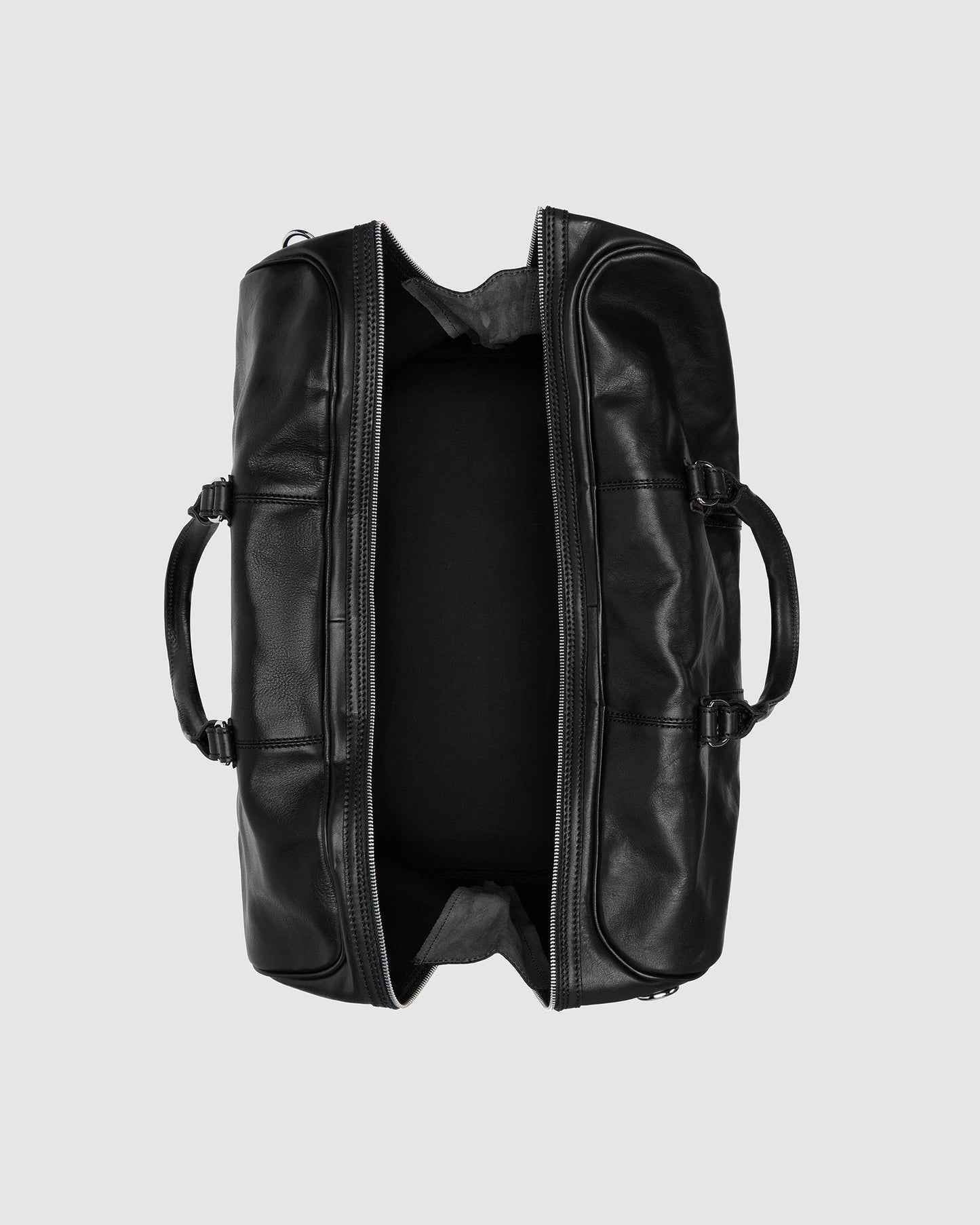Polo Medium Mattschwarz - Reisetasche aus Leder