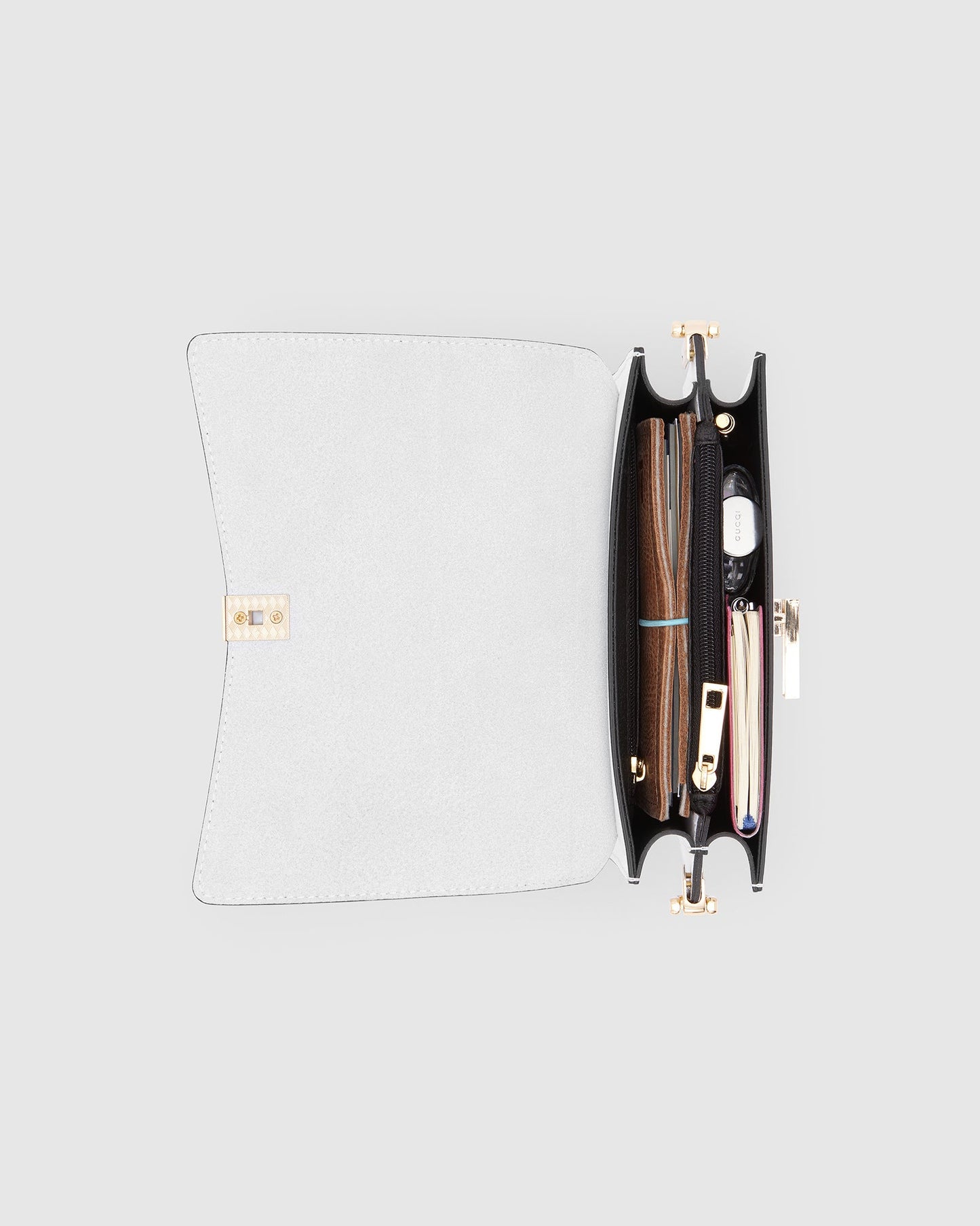 Allegra White - Leather Crossbody Bag