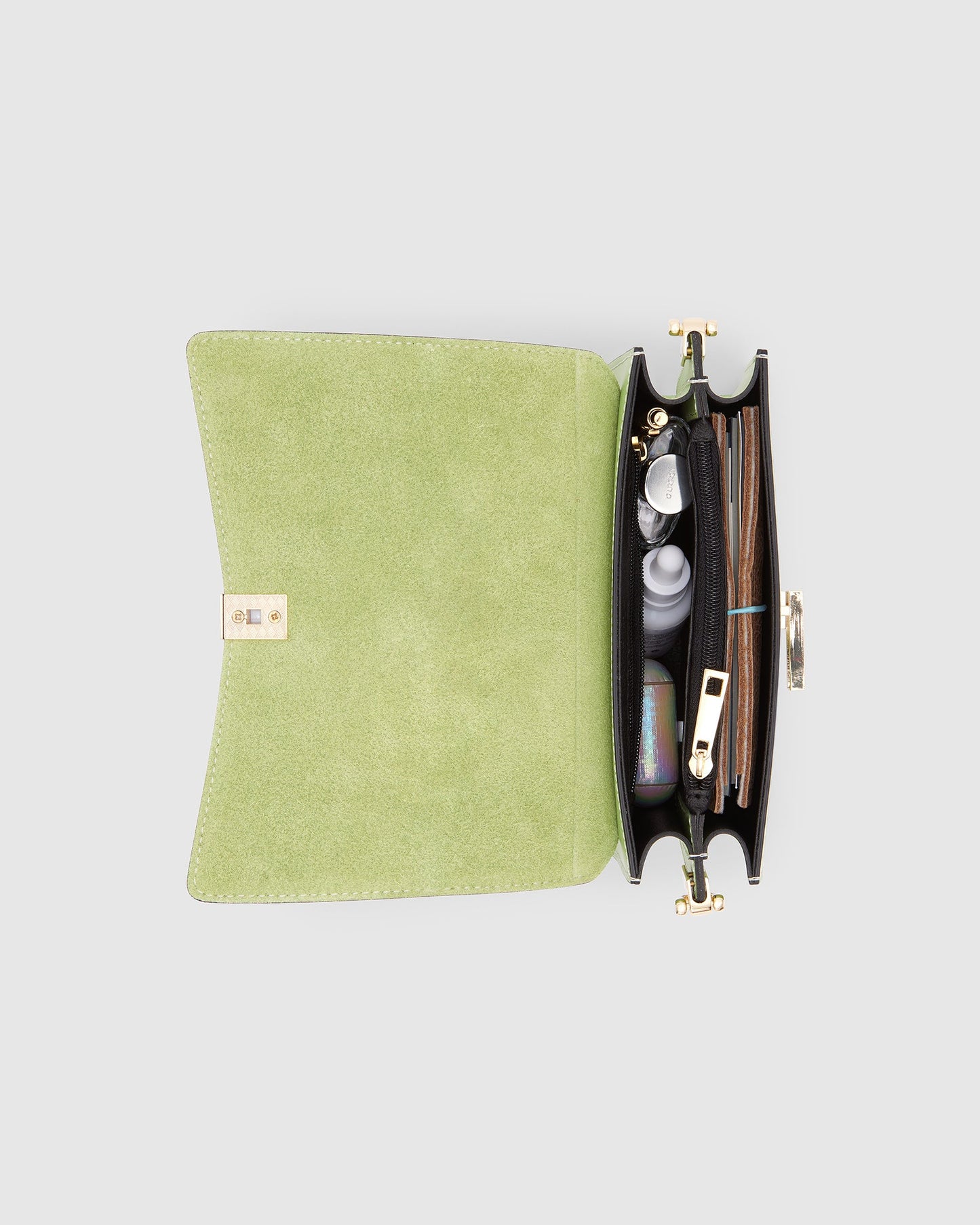 Allegra Green - Leather Crossbody Bag