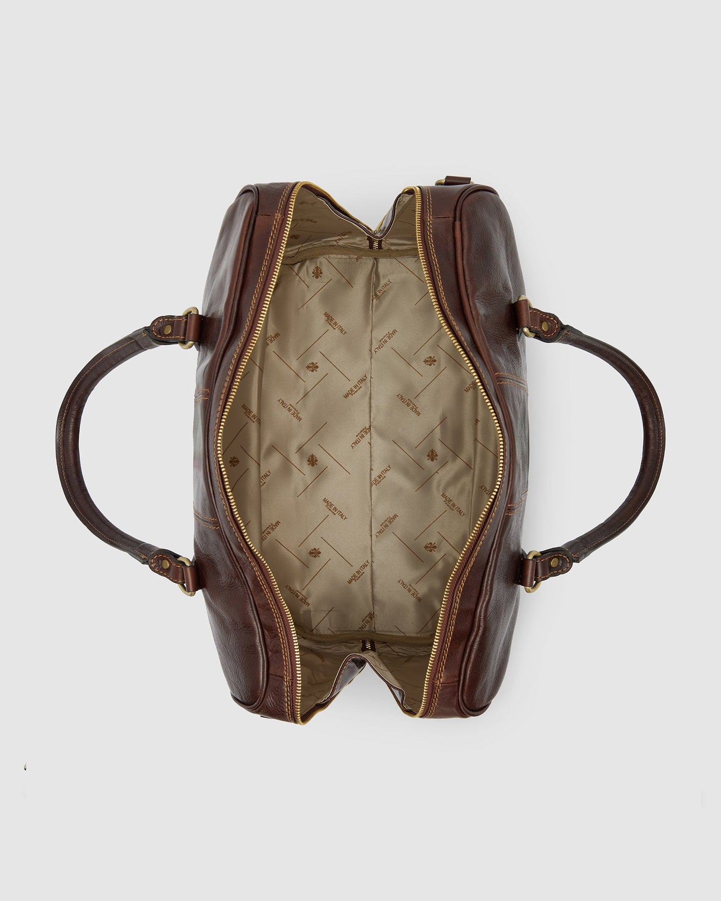 Albertis Piccolo Brown – Leder-Reisetasche
