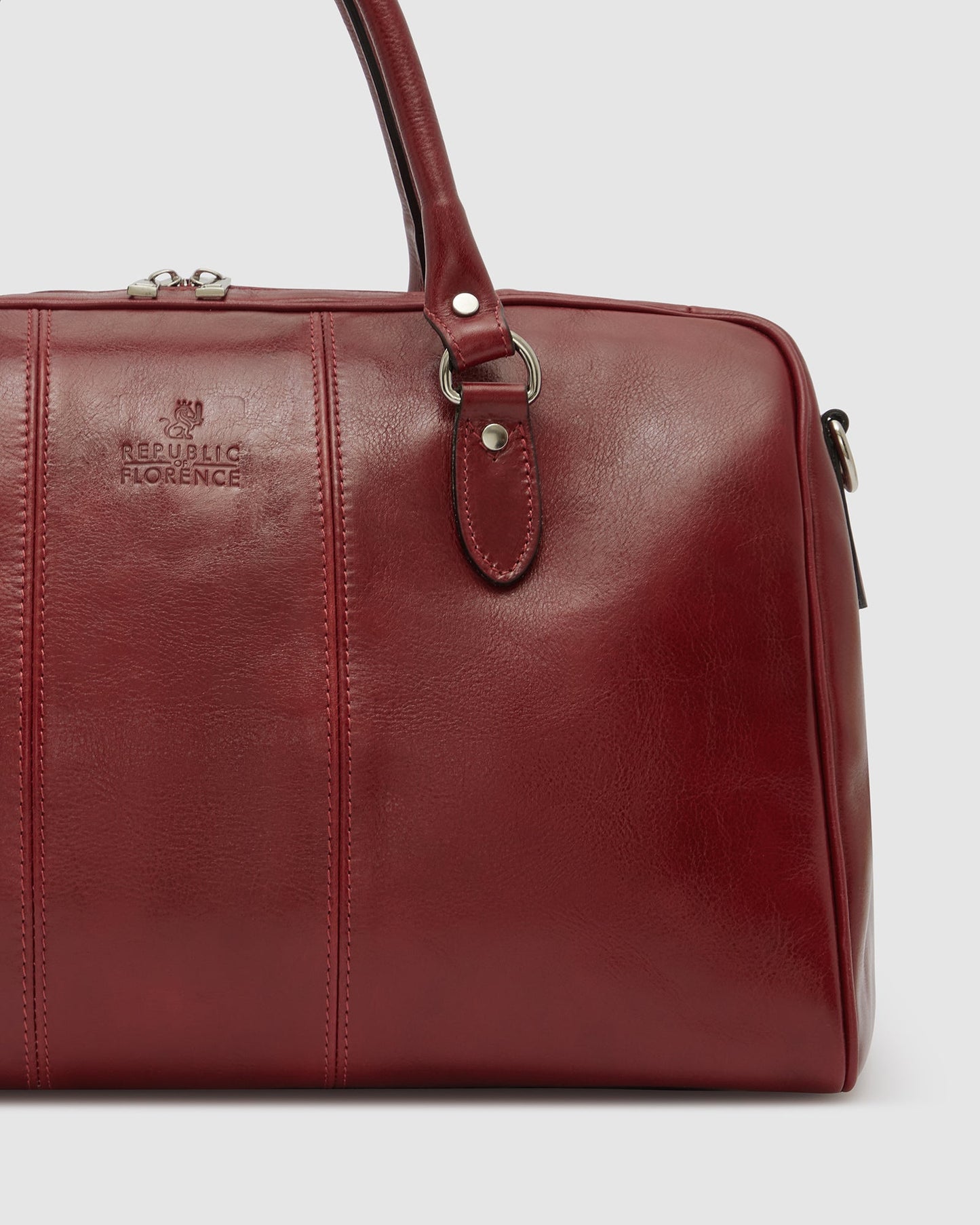 Albertis Piccolo Rot - Reisetasche aus Leder