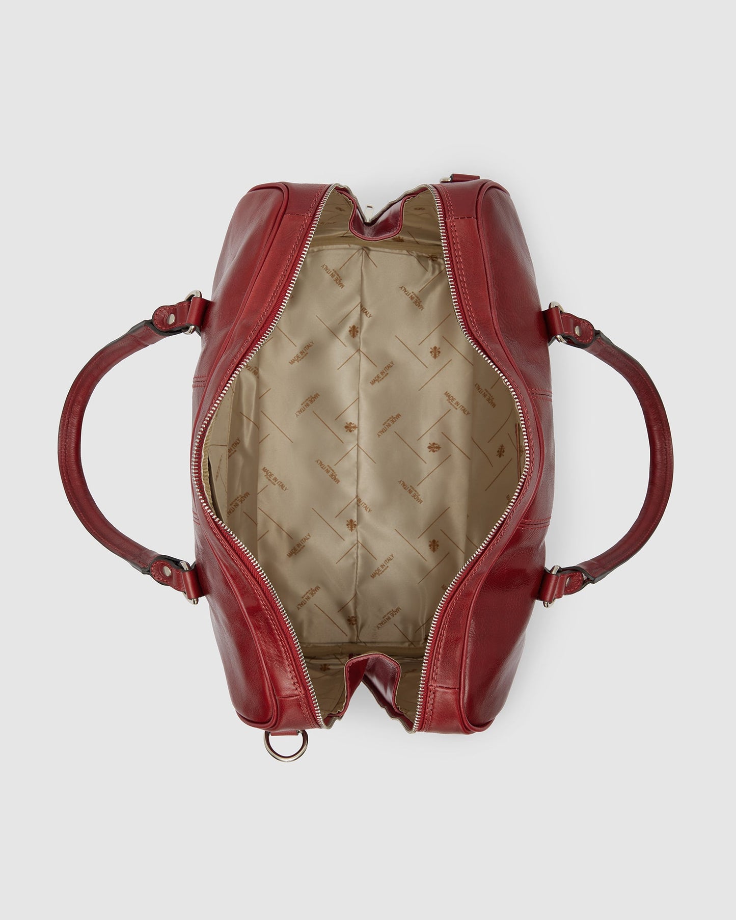 Albertis Piccolo Rot - Reisetasche aus Leder