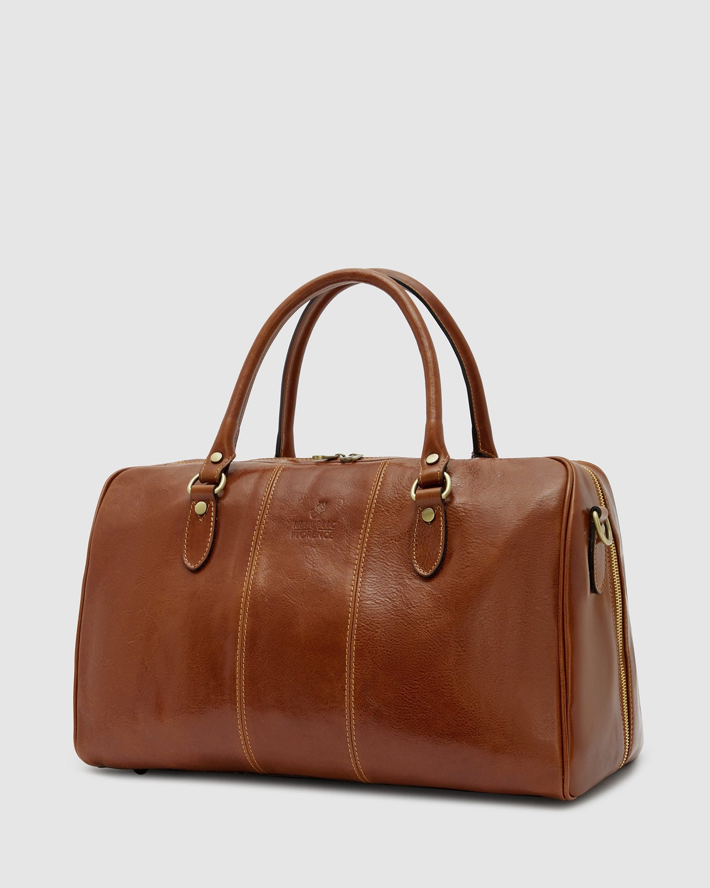Albertis Piccolo Tan – Leder-Reisetasche