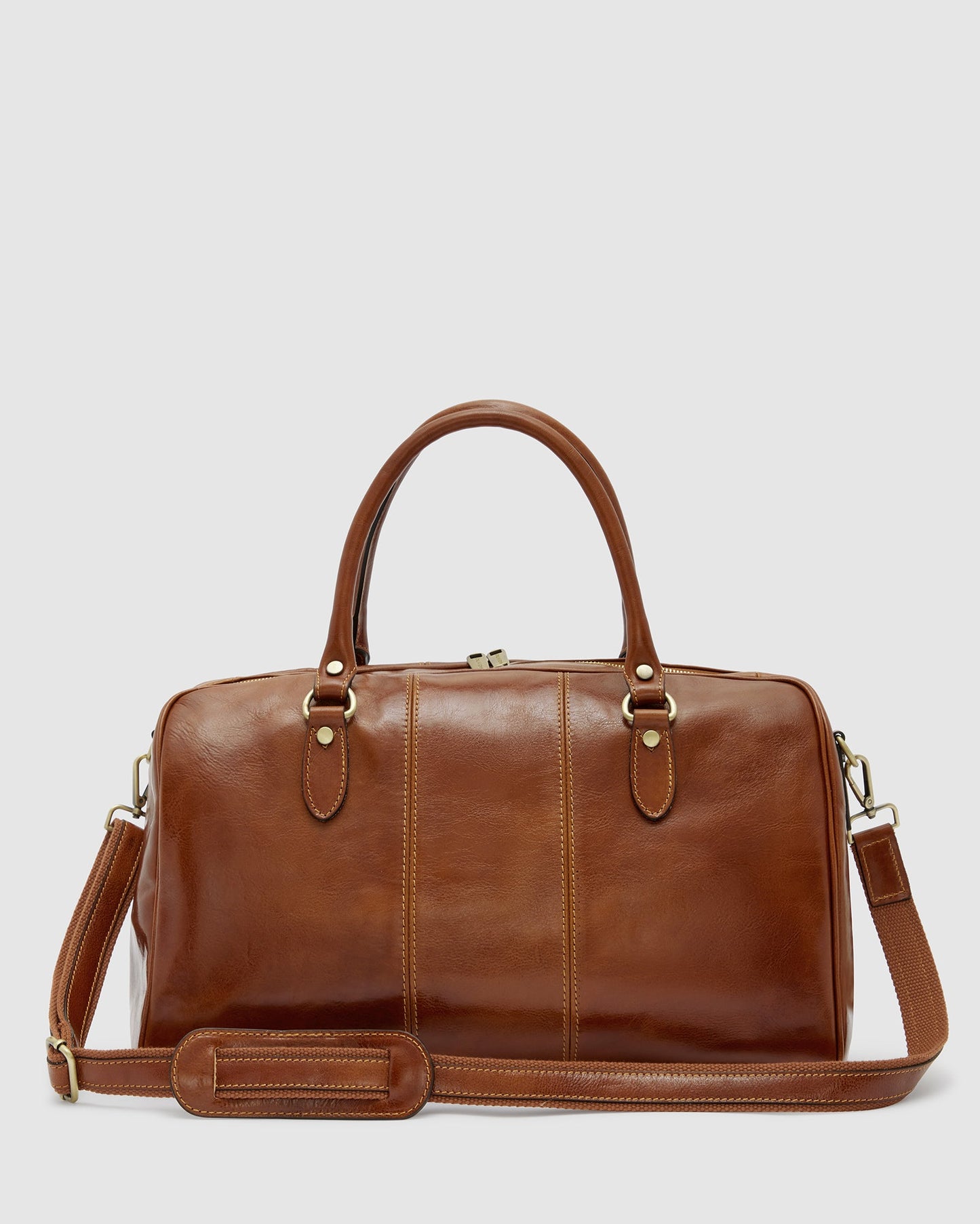 Albertis Piccolo Tan – Leder-Reisetasche
