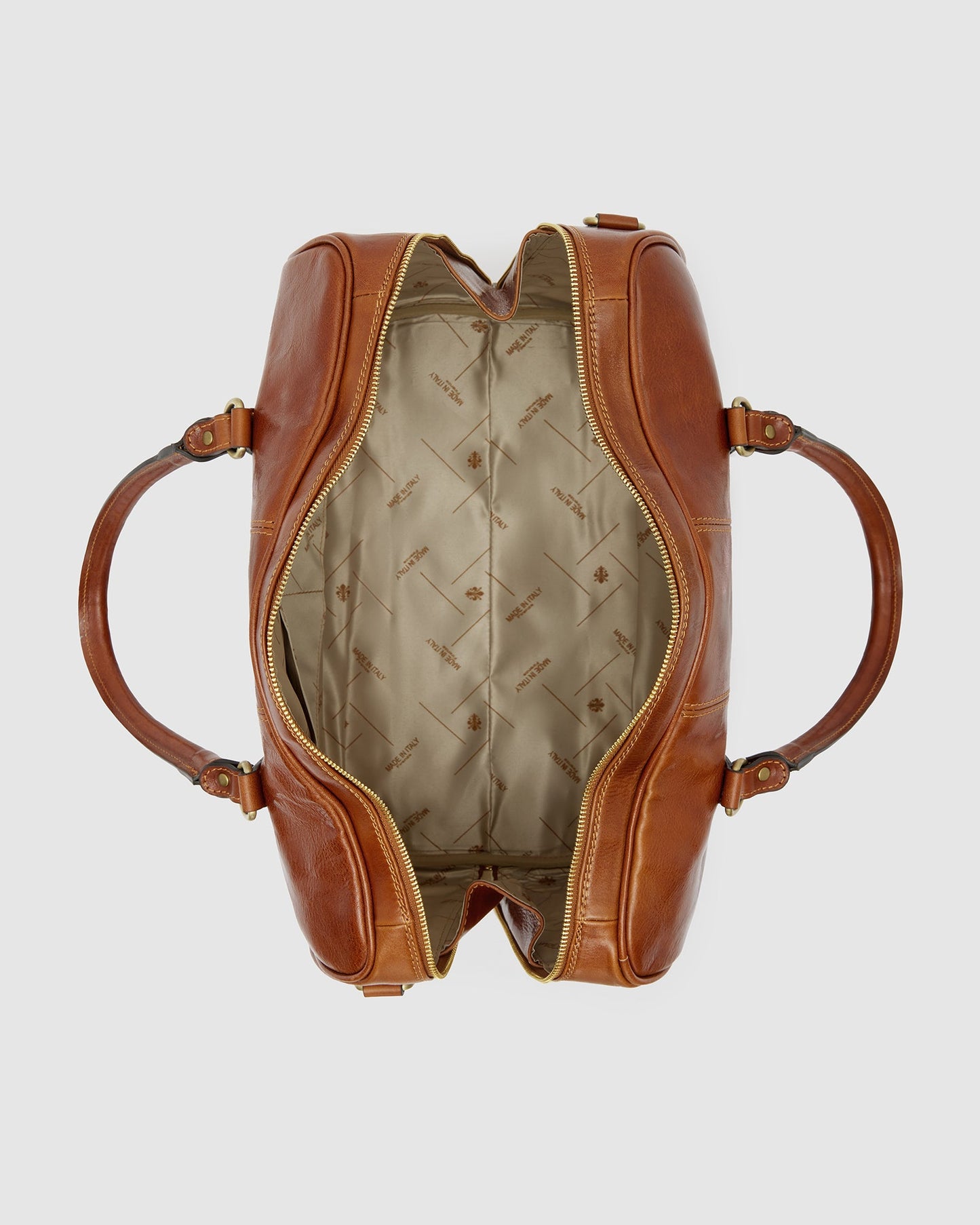Albertis Piccolo Tan – Leder-Reisetasche