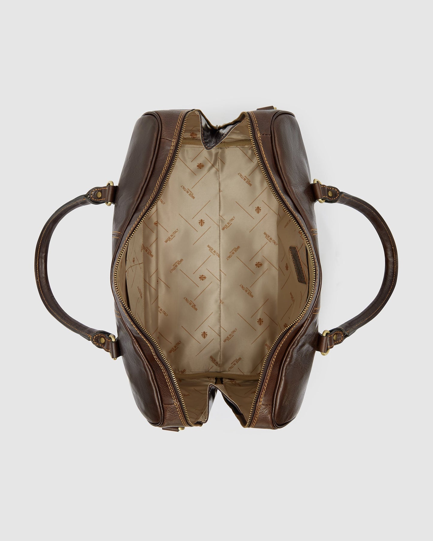 Albertis Piccolo Chocolate – Leder-Reisetasche
