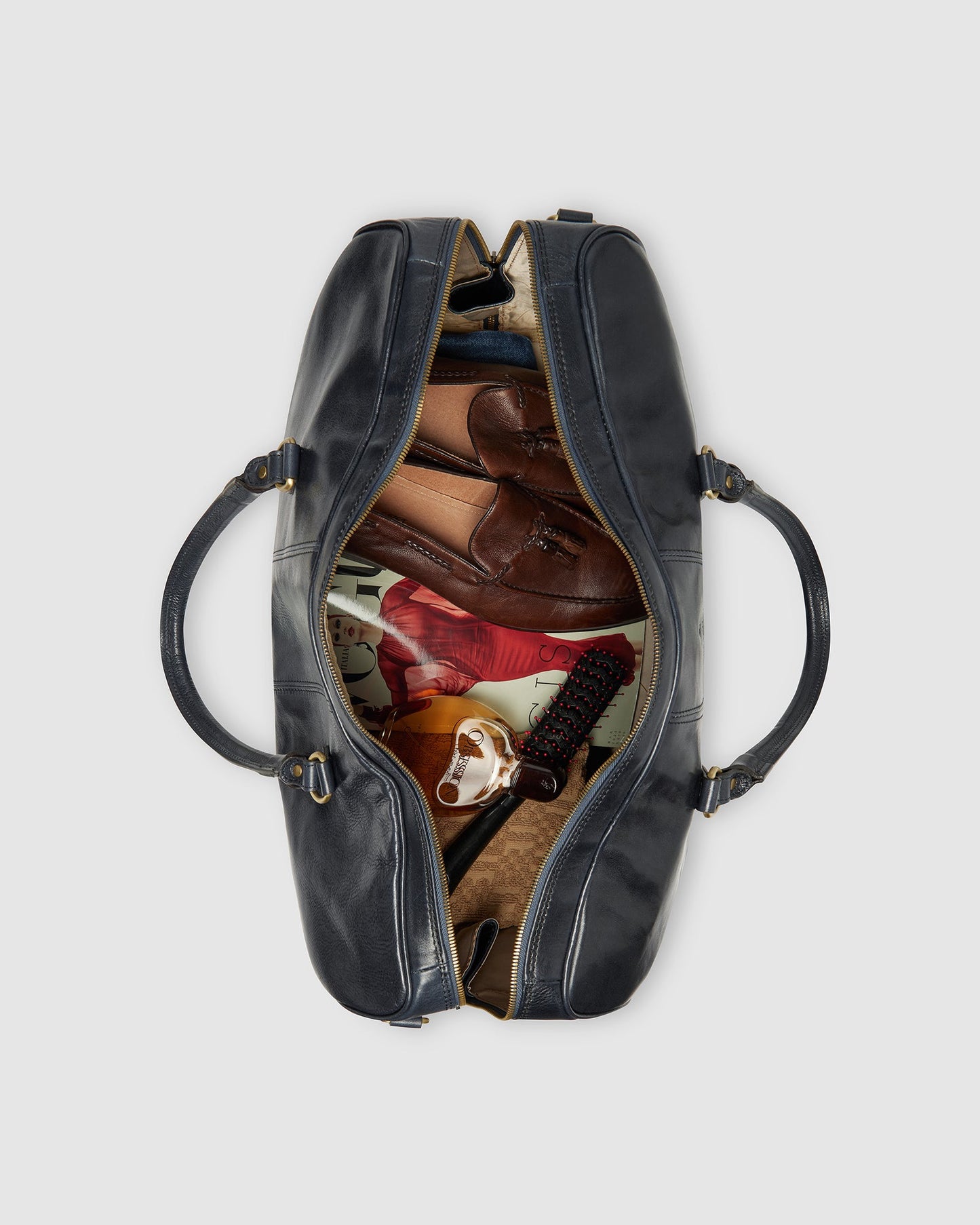 Albertis Blau - Reisetasche aus Leder