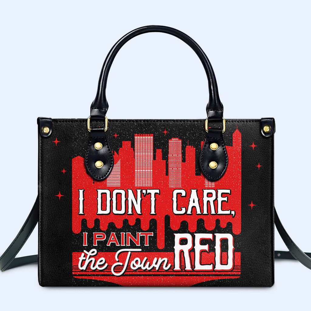 Rot - Personalisierte Lederhandtasche - Red01