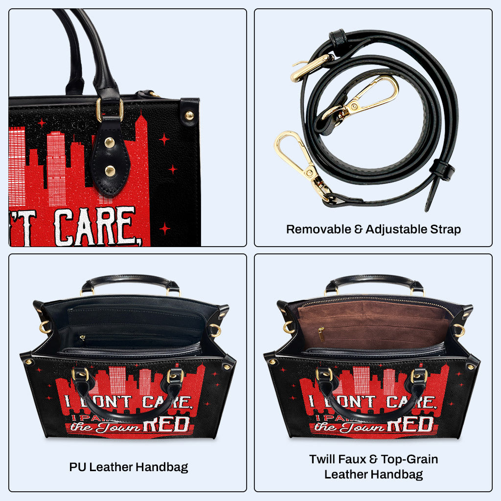 Rot - Personalisierte Lederhandtasche - Red01