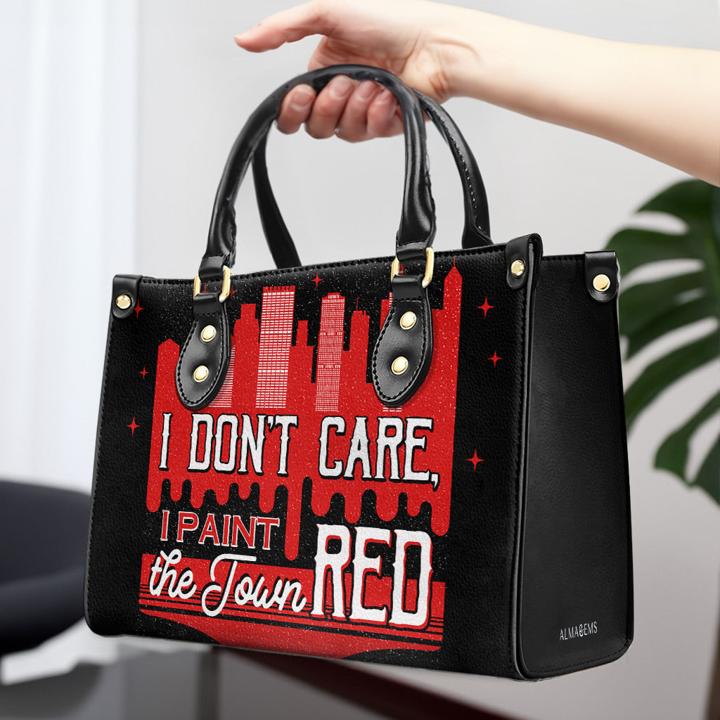 Rot - Personalisierte Lederhandtasche - Red01
