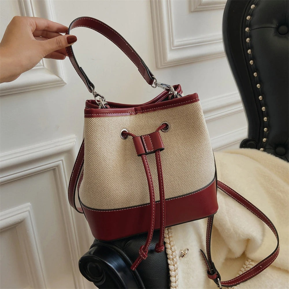 Beuteltasche aus Canvas im Vintage-Stil