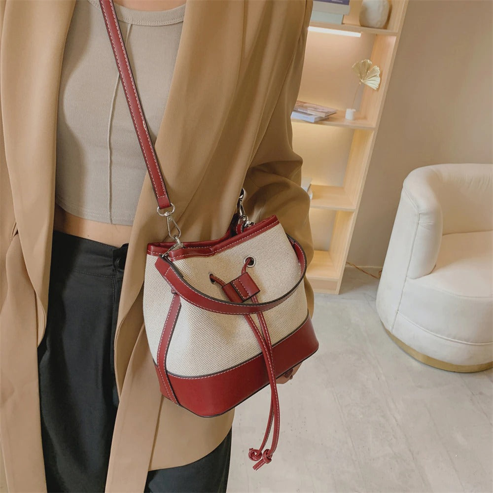 Beuteltasche aus Canvas im Vintage-Stil