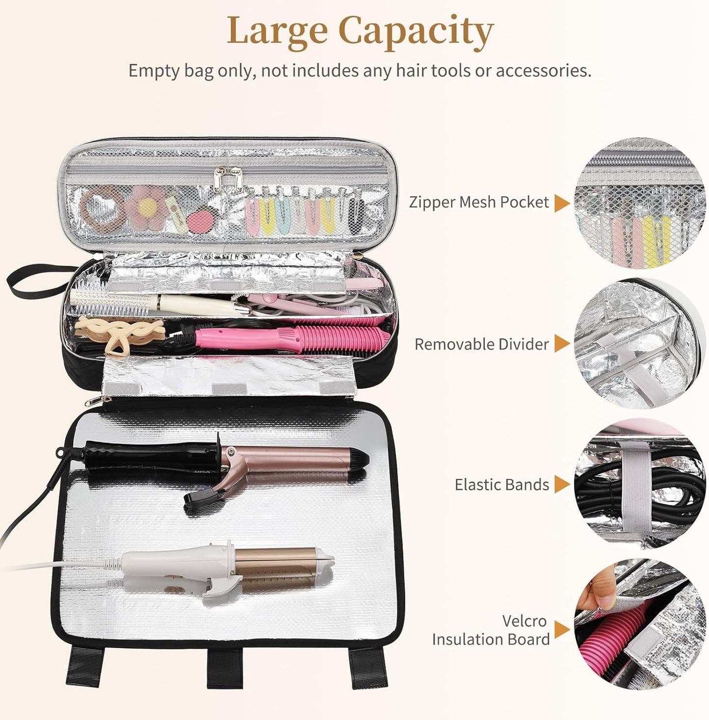 Tragbarer Organizer für Haarstyling-Tools im 2-in-1-Design