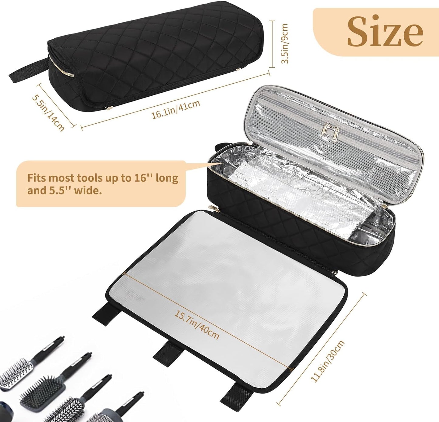 Tragbarer Organizer für Haarstyling-Tools im 2-in-1-Design