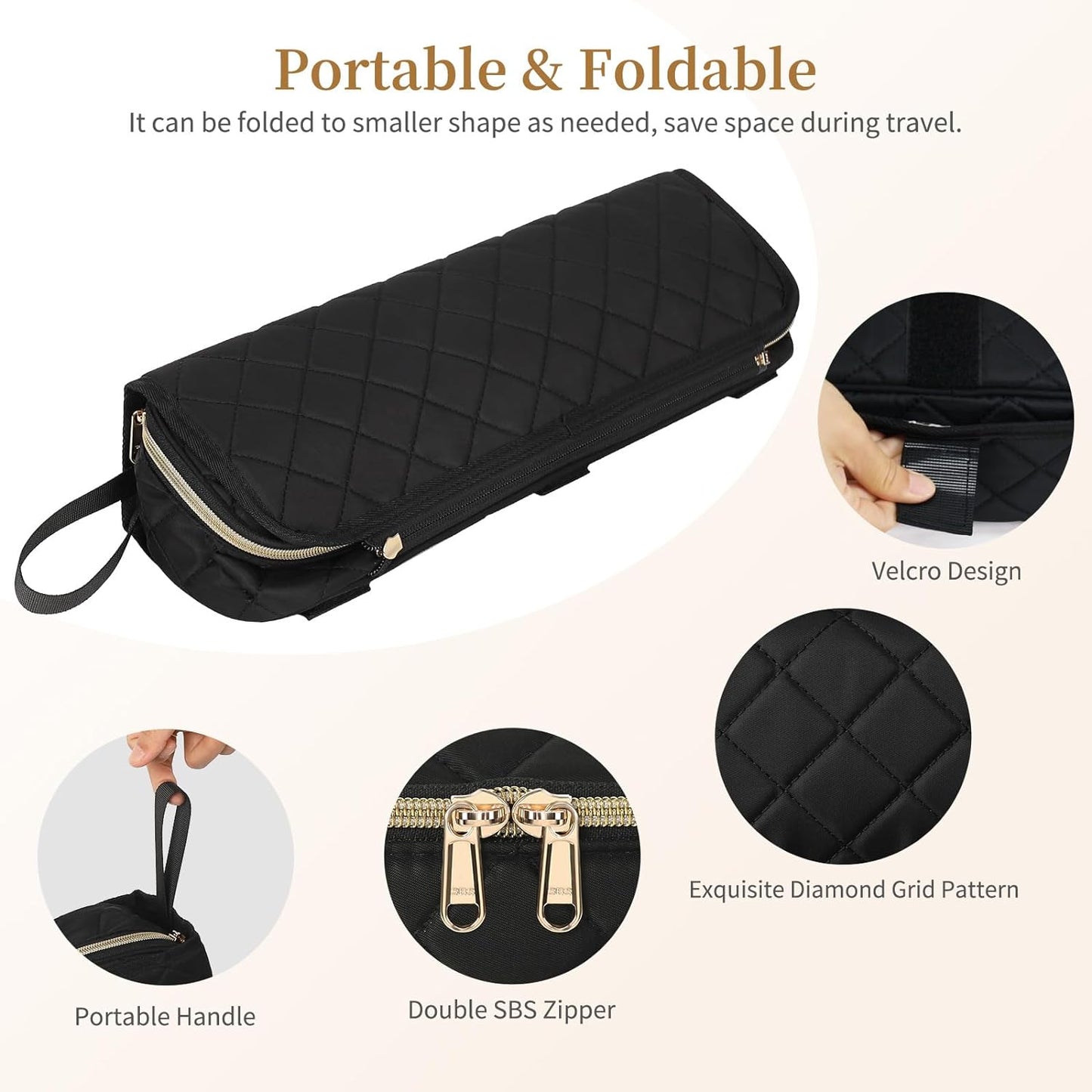 Tragbarer Organizer für Haarstyling-Tools im 2-in-1-Design