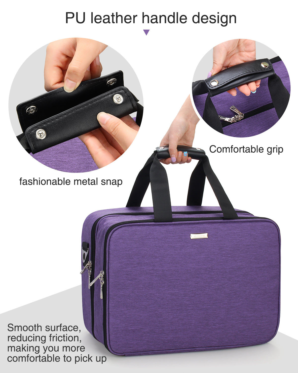 Große, schwarze, professionelle Make-up-Tasche für Visagisten oder Friseure